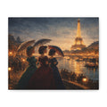 A Parisian Evening – Romantic Vintage Canvas Art by the Seine🏞️