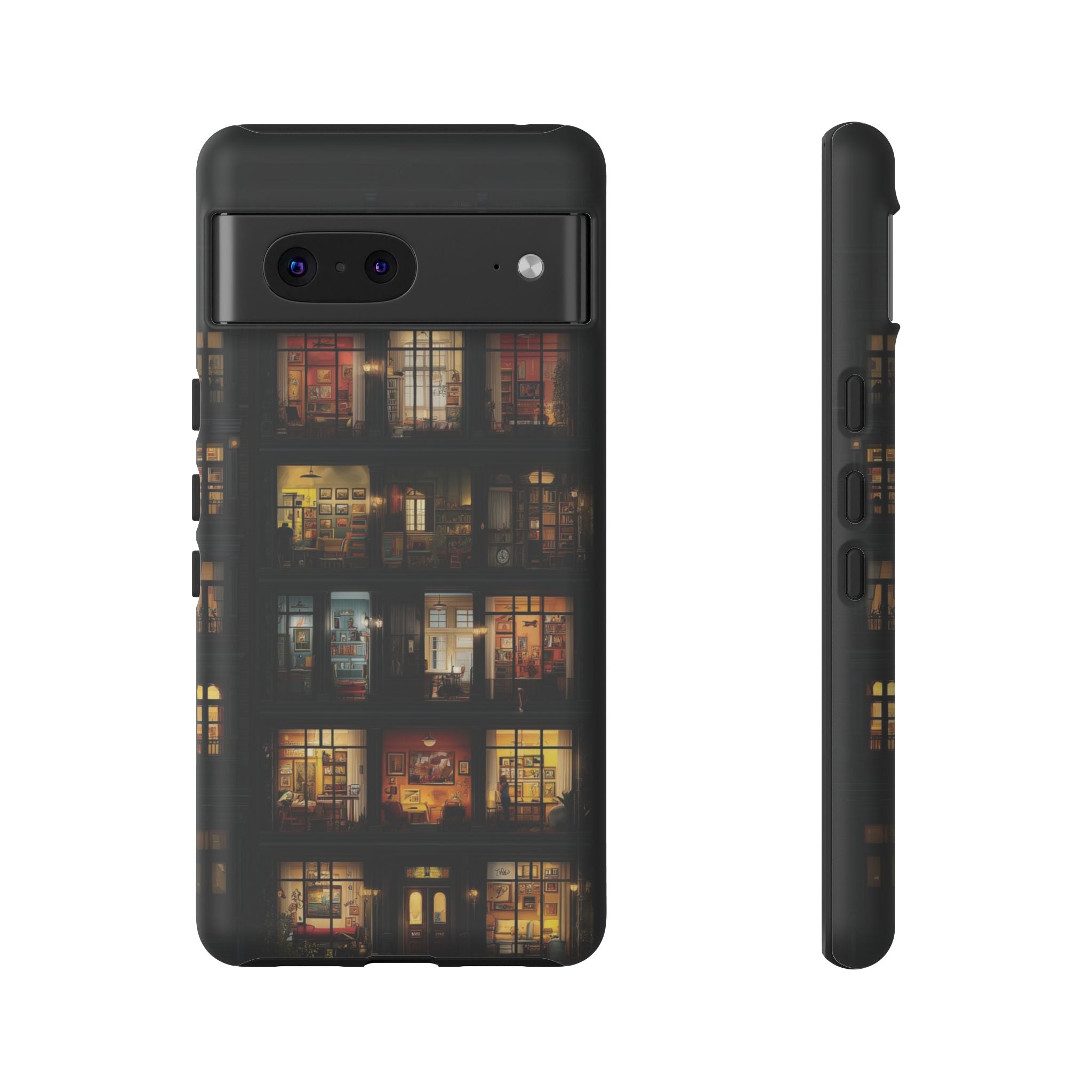 Phone Case — Cozy Apartment Window Nightscape Tough Case🌌🖤