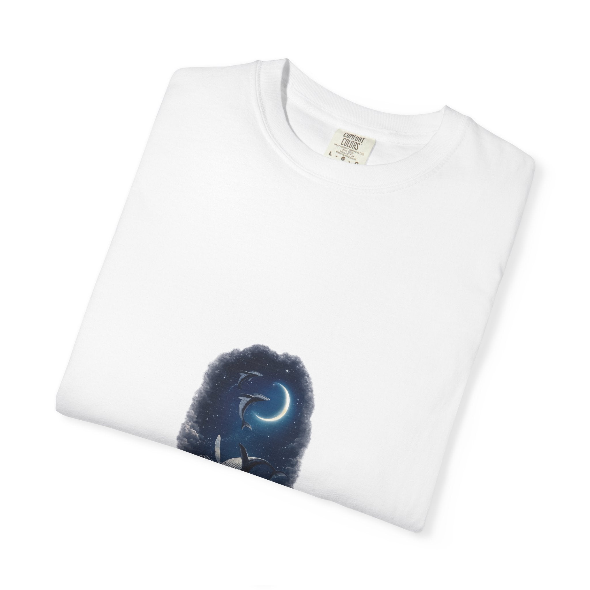 Moonlit Owl T-Shirt — Night Sky Wildlife Graphic Tee🐬🤍