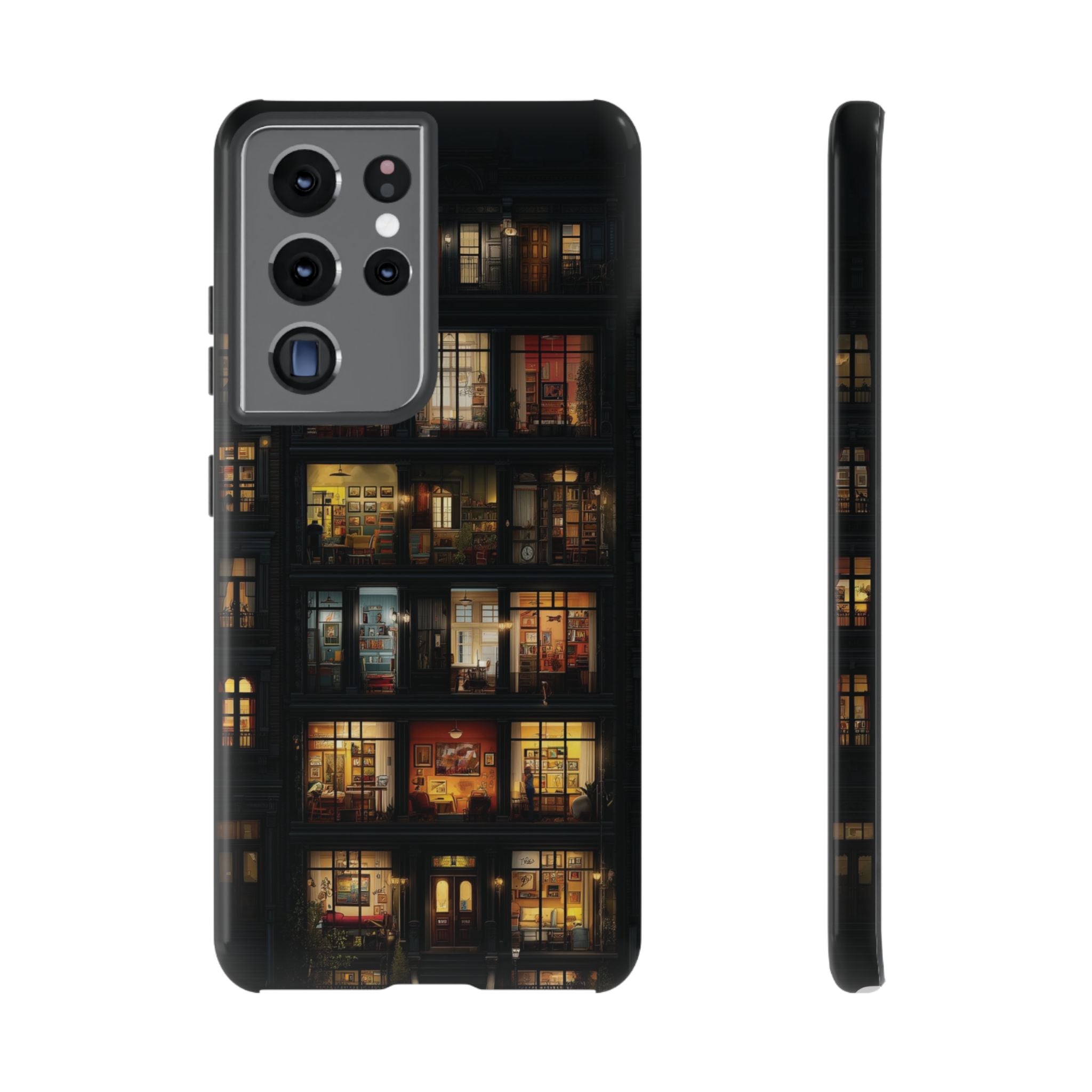 Phone Case — Cozy Apartment Window Nightscape Tough Case🌌🖤