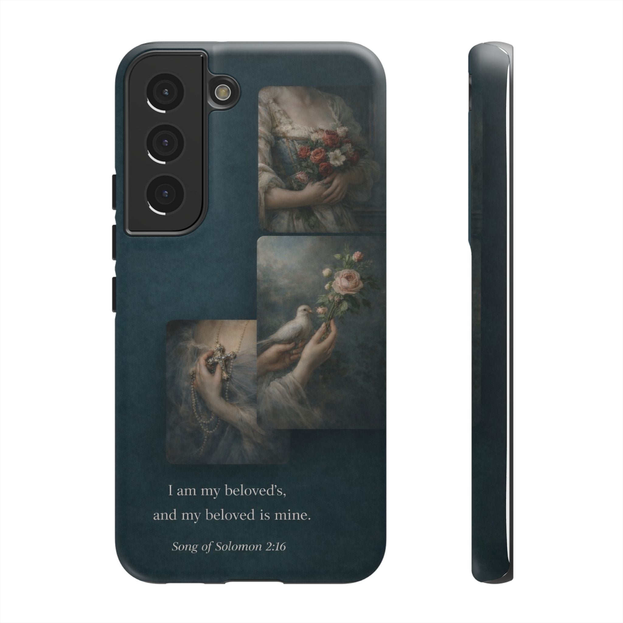 Song of Solomon Phone Case — Romantic Vintage Floral Religious Quote