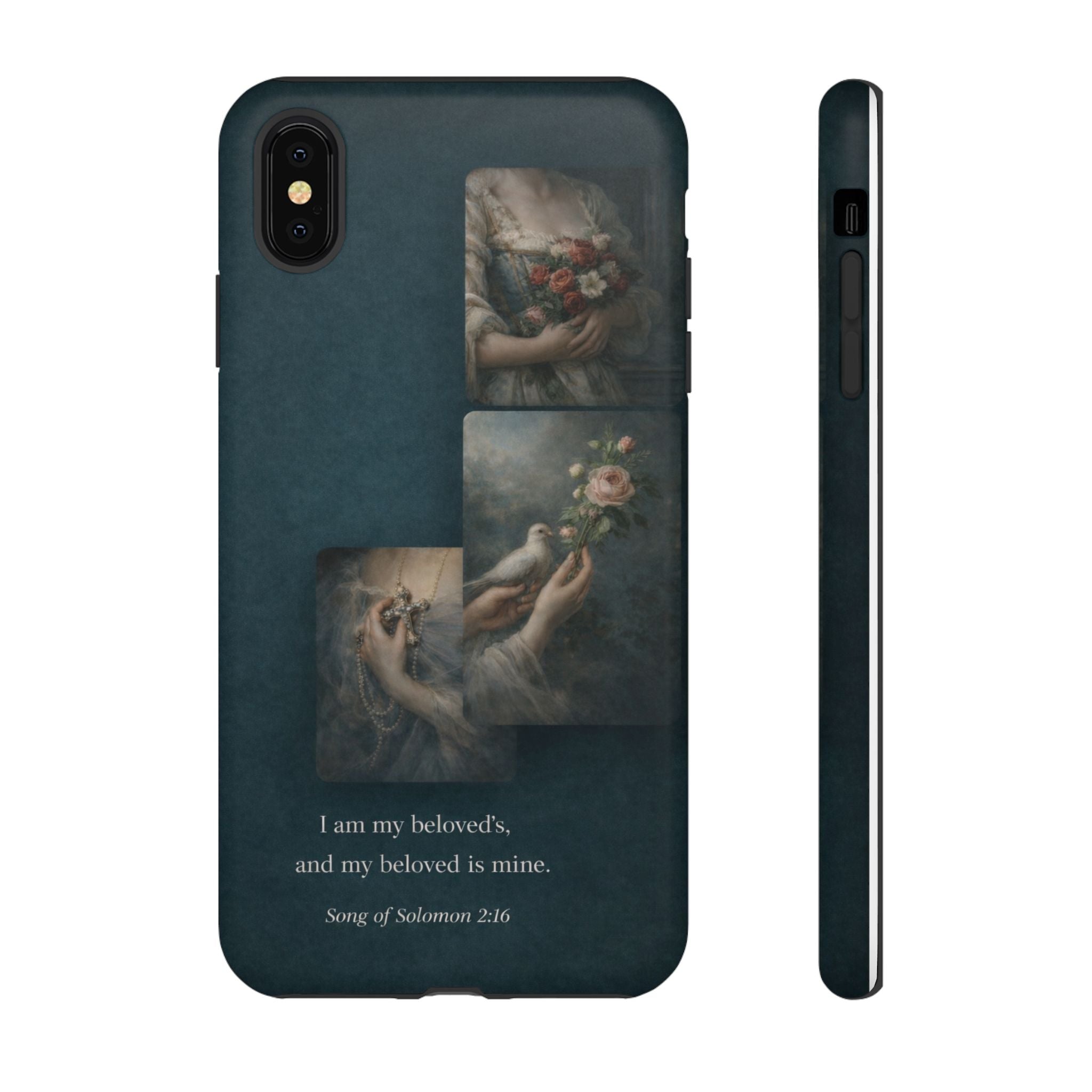 Song of Solomon Phone Case — Romantic Vintage Floral Religious Quote