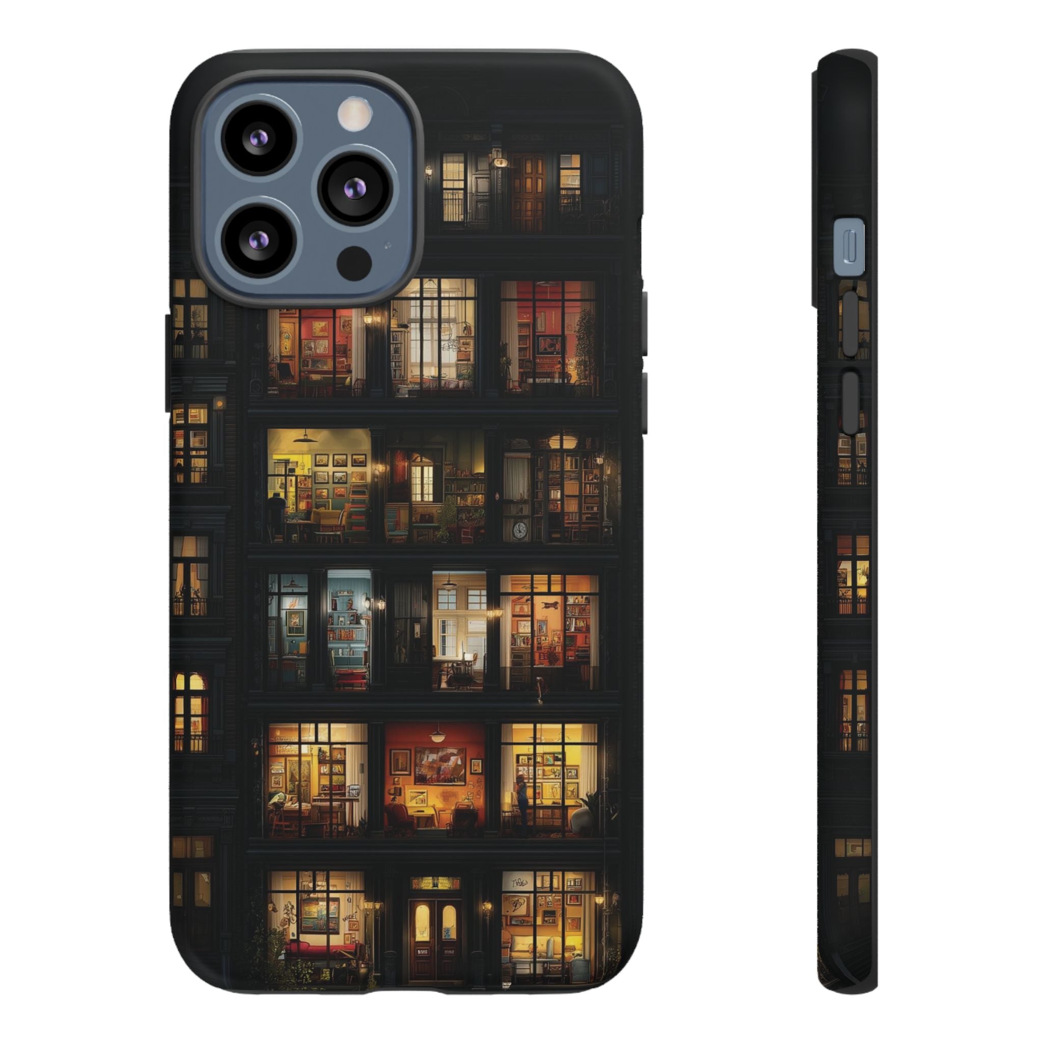 Phone Case — Cozy Apartment Window Nightscape Tough Case🌌🖤