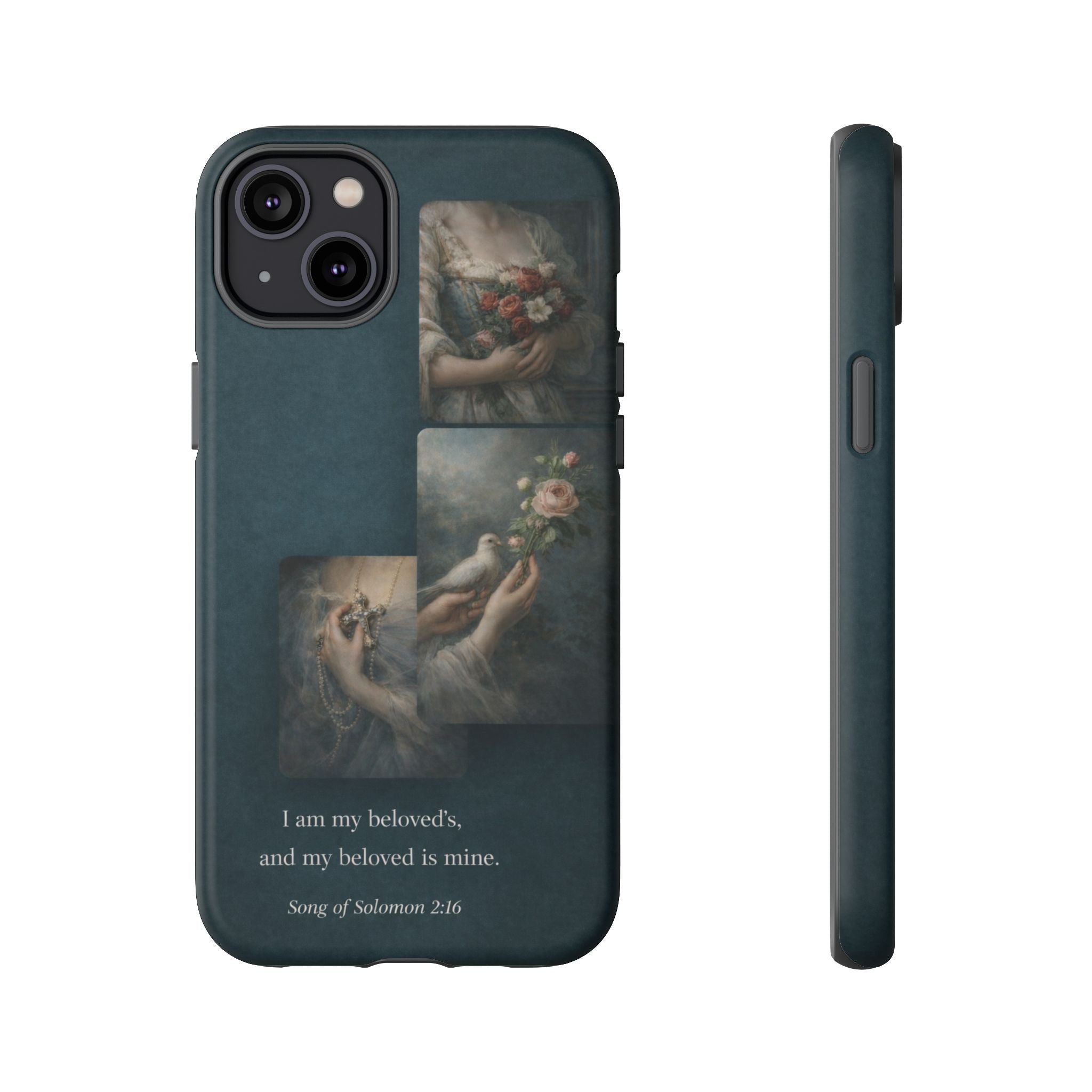 Song of Solomon Phone Case — Romantic Vintage Floral Religious Quote