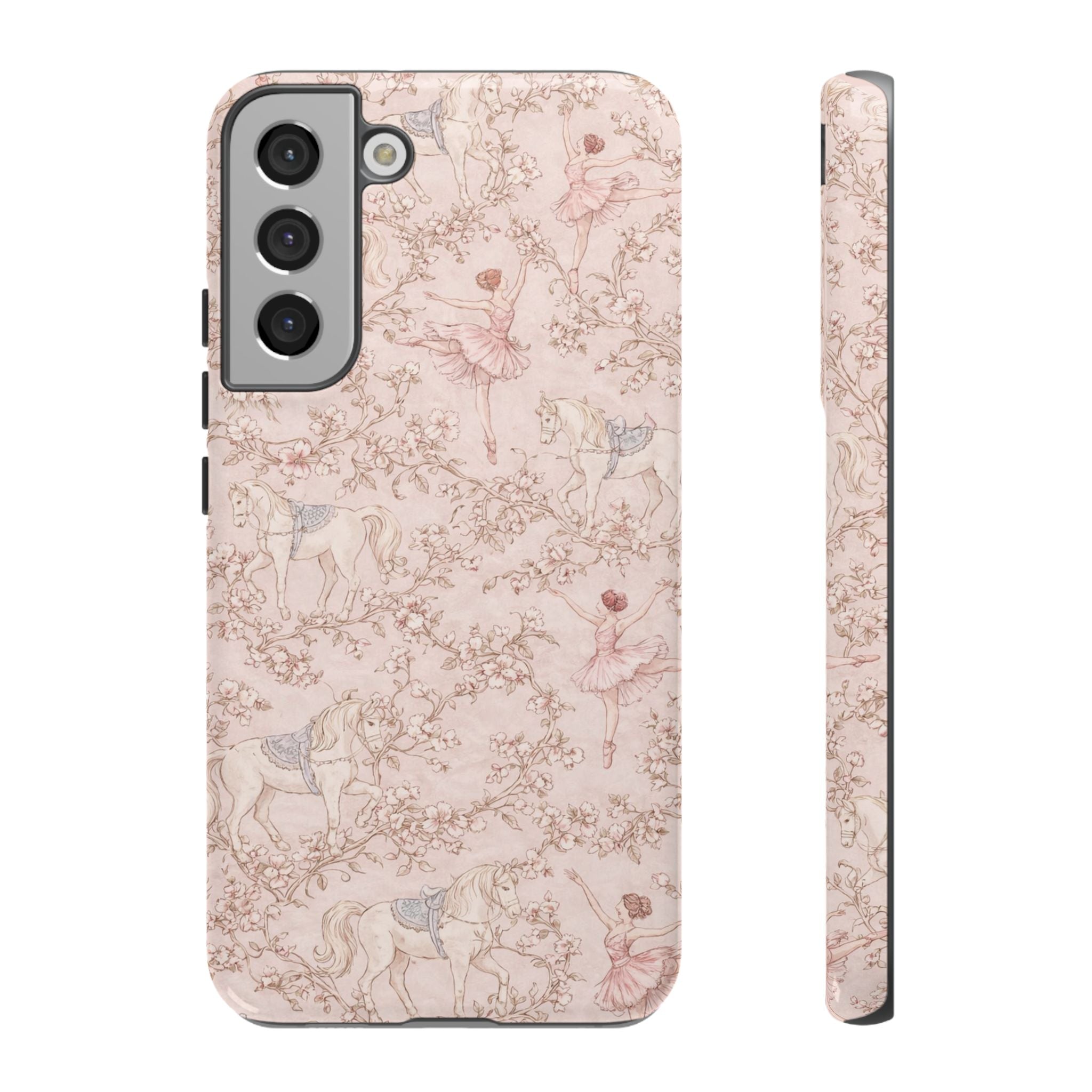 Ballet Unicorn Phone Case — Pastel Floral Tough Protective Cover🦄🩰