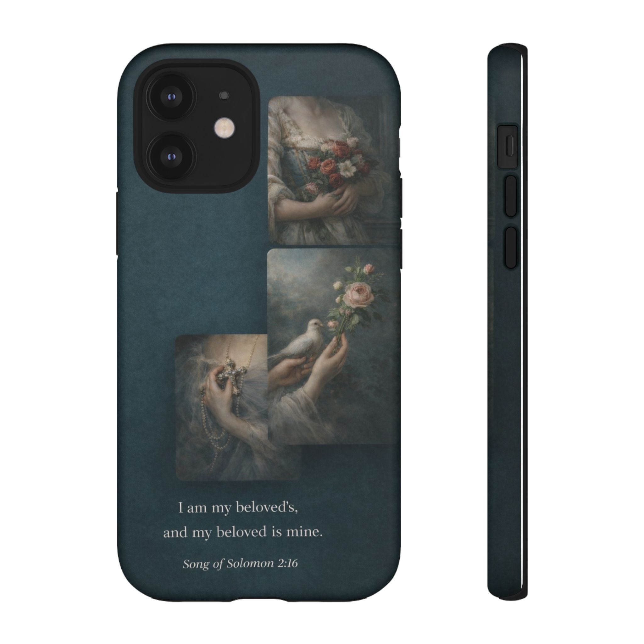 Song of Solomon Phone Case — Romantic Vintage Floral Religious Quote