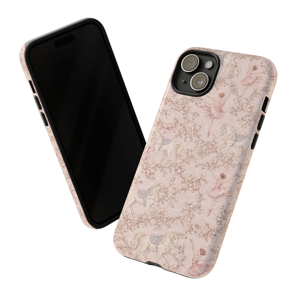 Ballet Unicorn Phone Case — Pastel Floral Tough Protective Cover🦄🩰
