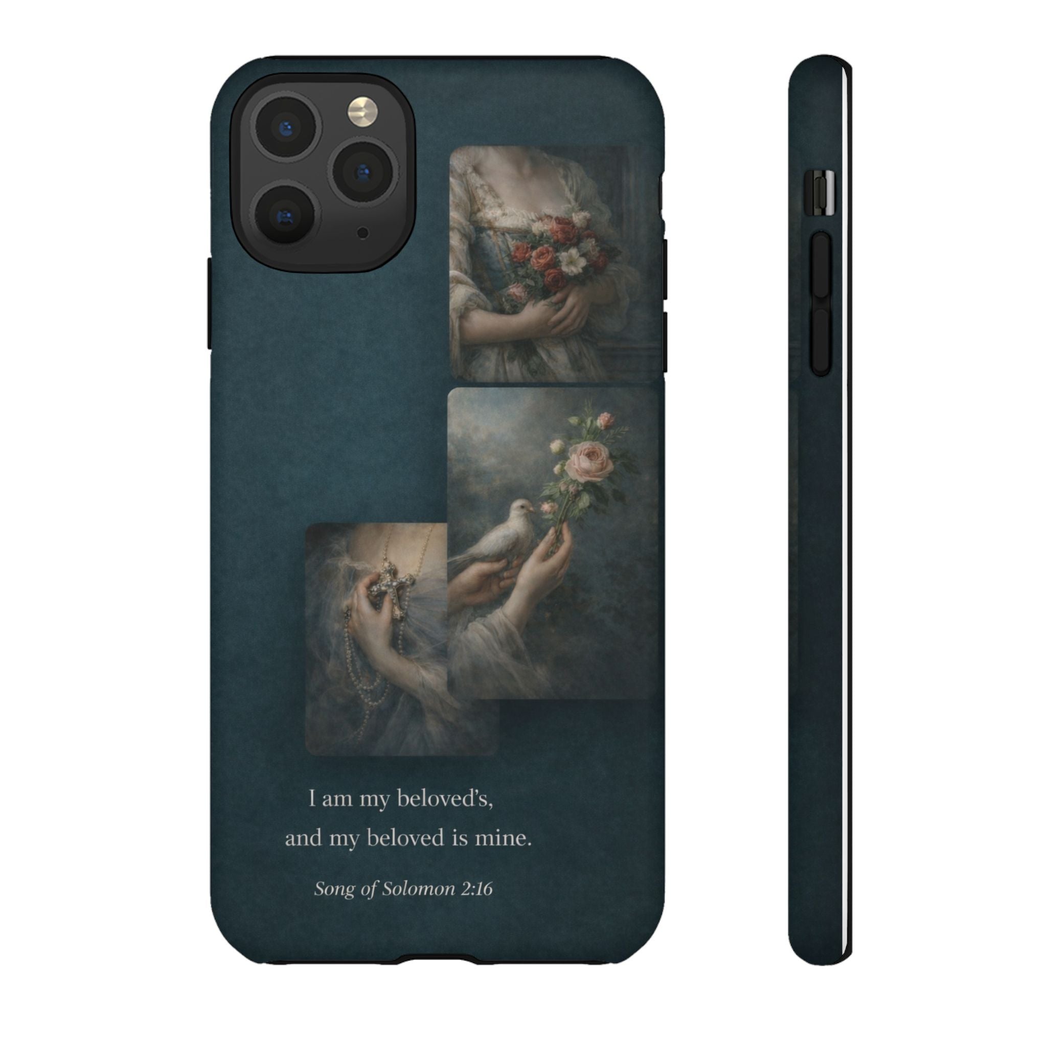Song of Solomon Phone Case — Romantic Vintage Floral Religious Quote