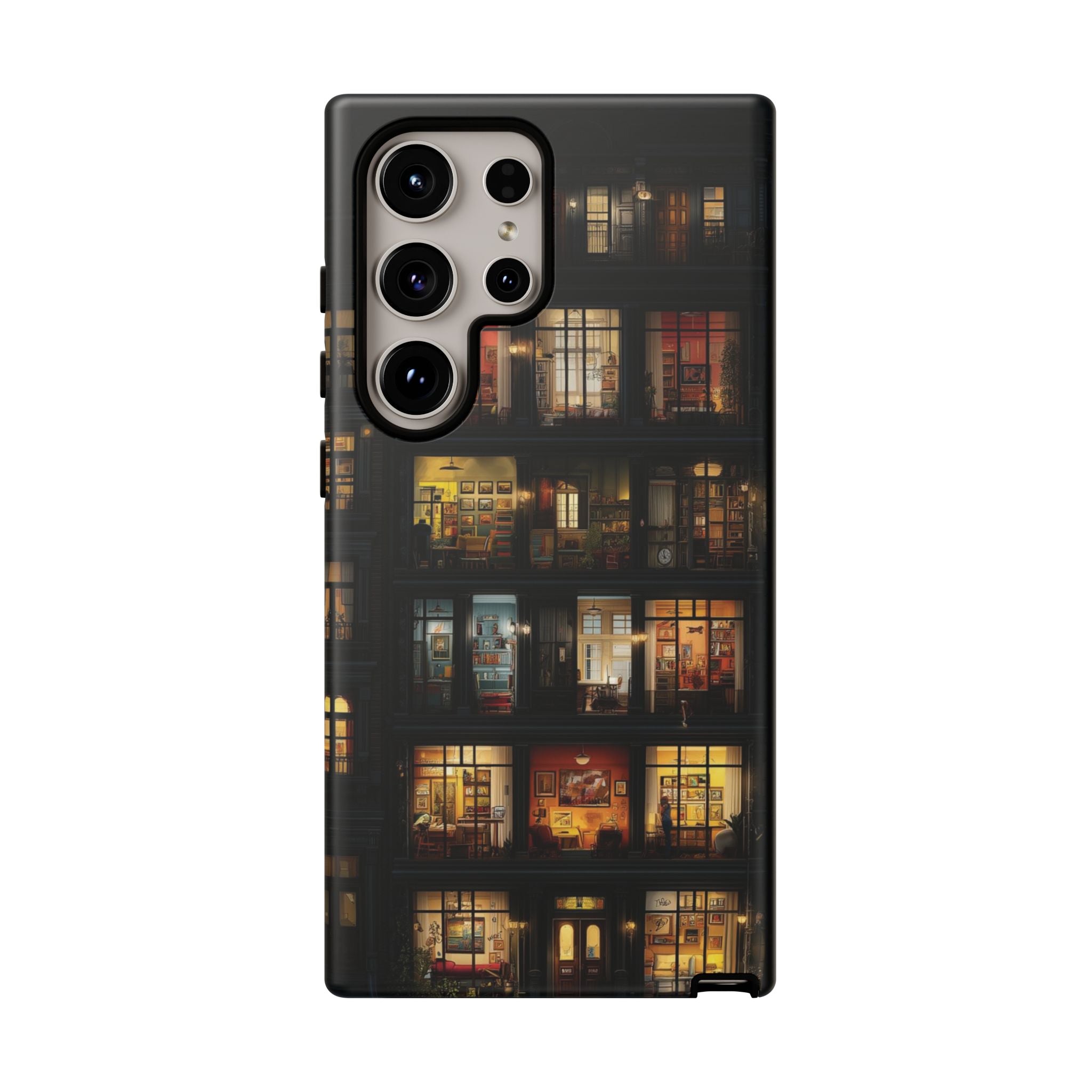 Phone Case — Cozy Apartment Window Nightscape Tough Case🌌🖤