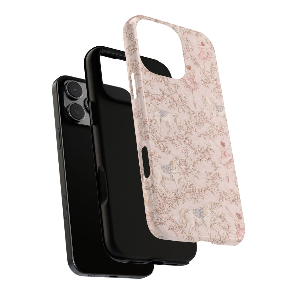 Ballet Unicorn Phone Case — Pastel Floral Tough Protective Cover🦄🩰