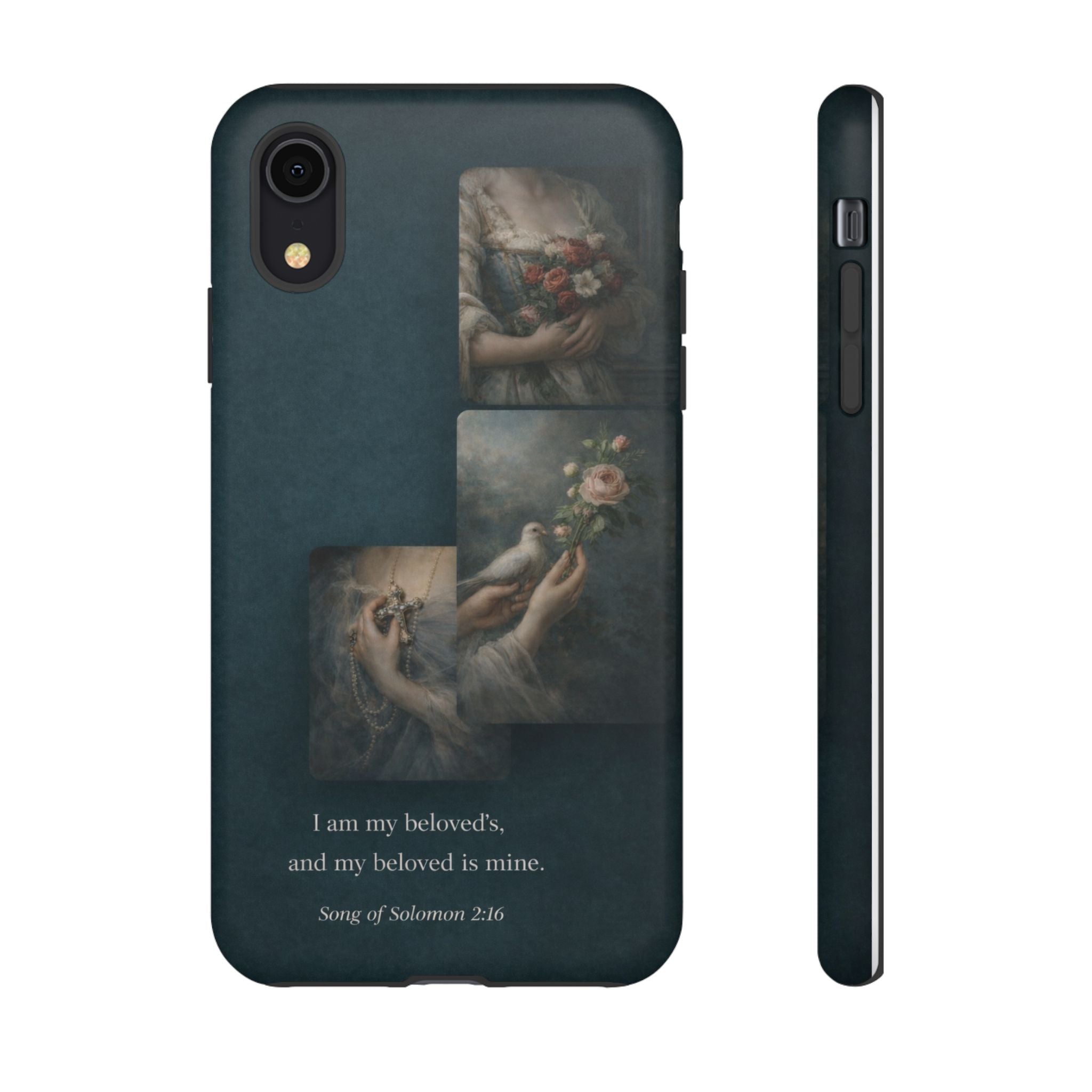 Song of Solomon Phone Case — Romantic Vintage Floral Religious Quote