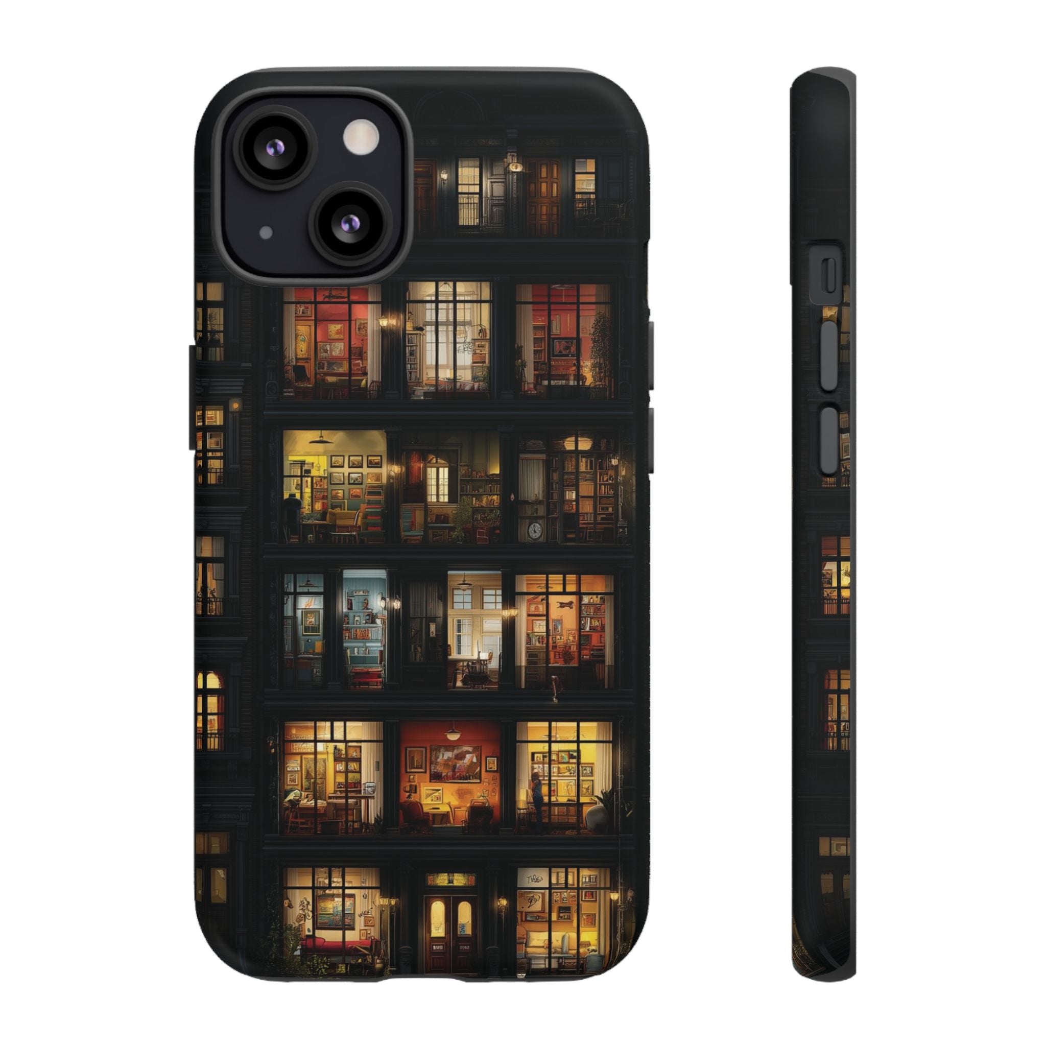 Phone Case — Cozy Apartment Window Nightscape Tough Case🌌🖤