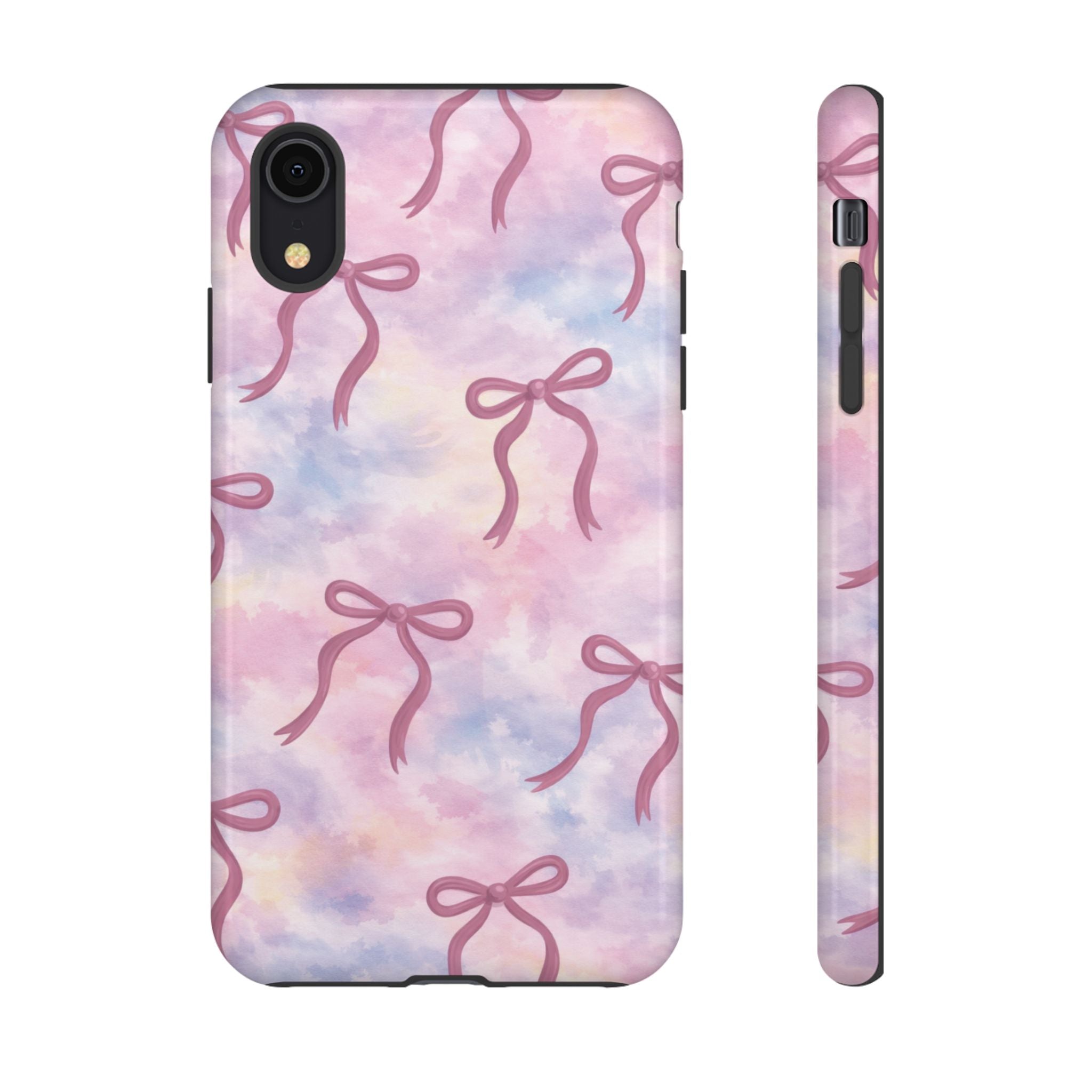 Pink Watercolor Bow Phone Case — Cute Pastel iPhone & Samsung Tough Case🎀🌷