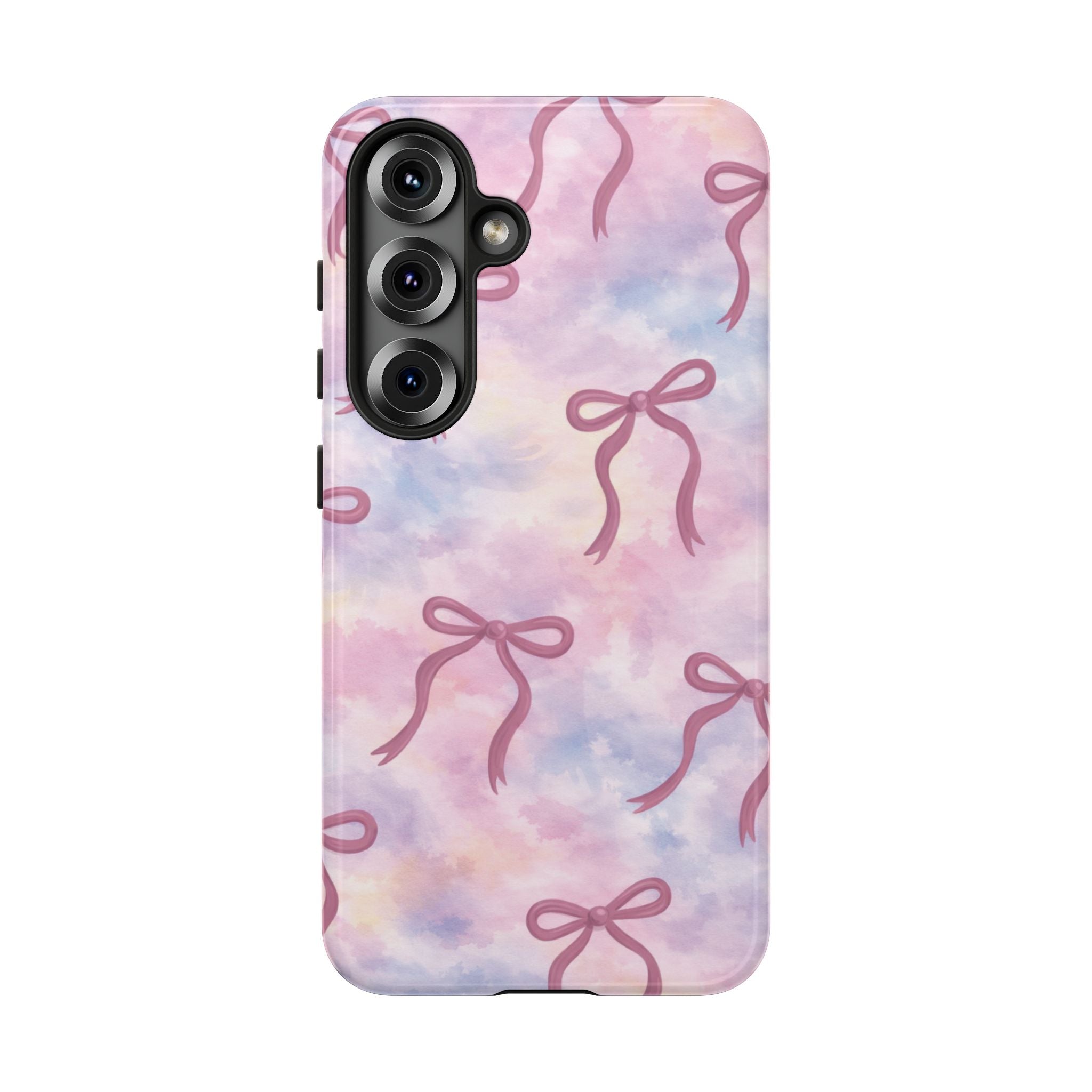 Pink Watercolor Bow Phone Case — Cute Pastel iPhone & Samsung Tough Case🎀🌷