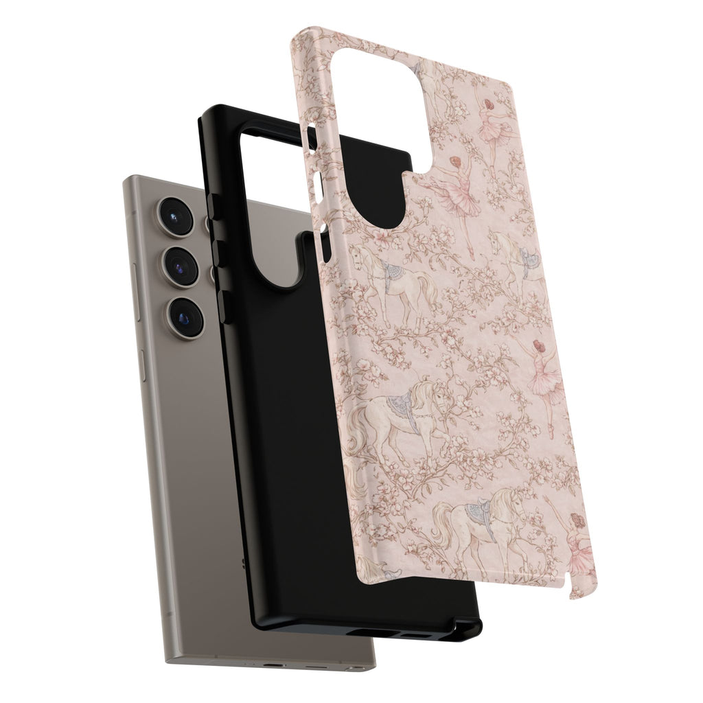 Ballet Unicorn Phone Case — Pastel Floral Tough Protective Cover🦄🩰
