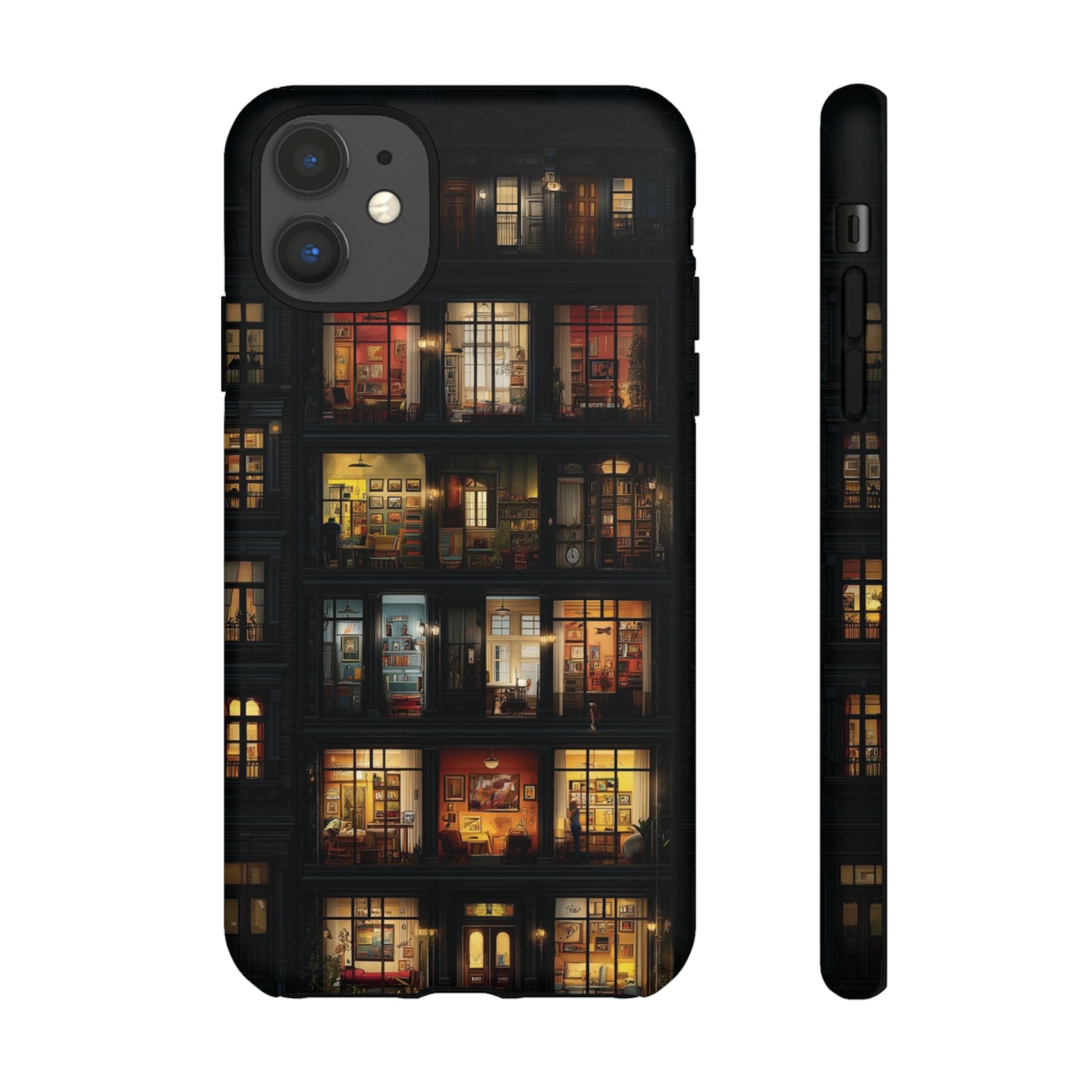 Phone Case — Cozy Apartment Window Nightscape Tough Case🌌🖤