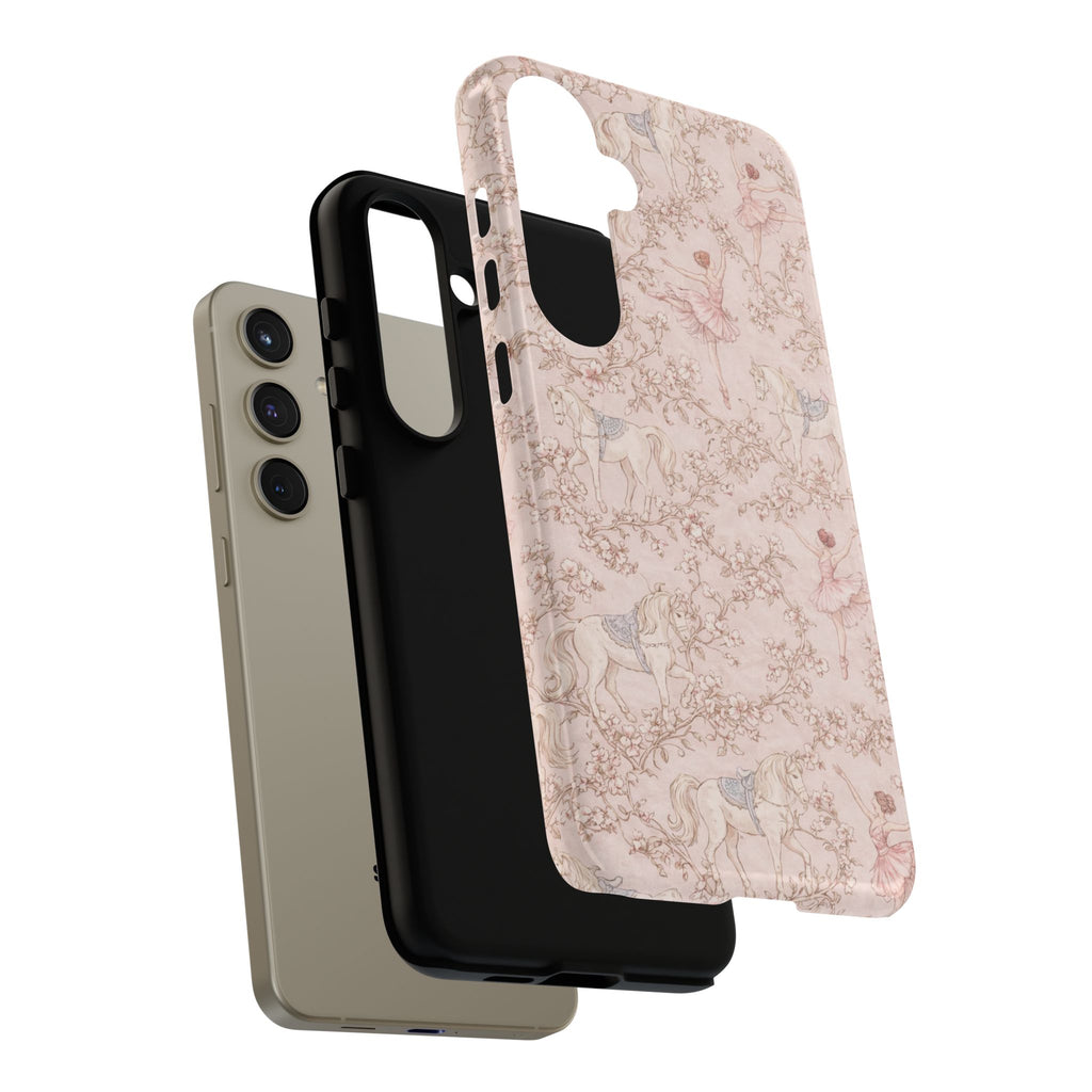 Ballet Unicorn Phone Case — Pastel Floral Tough Protective Cover🦄🩰