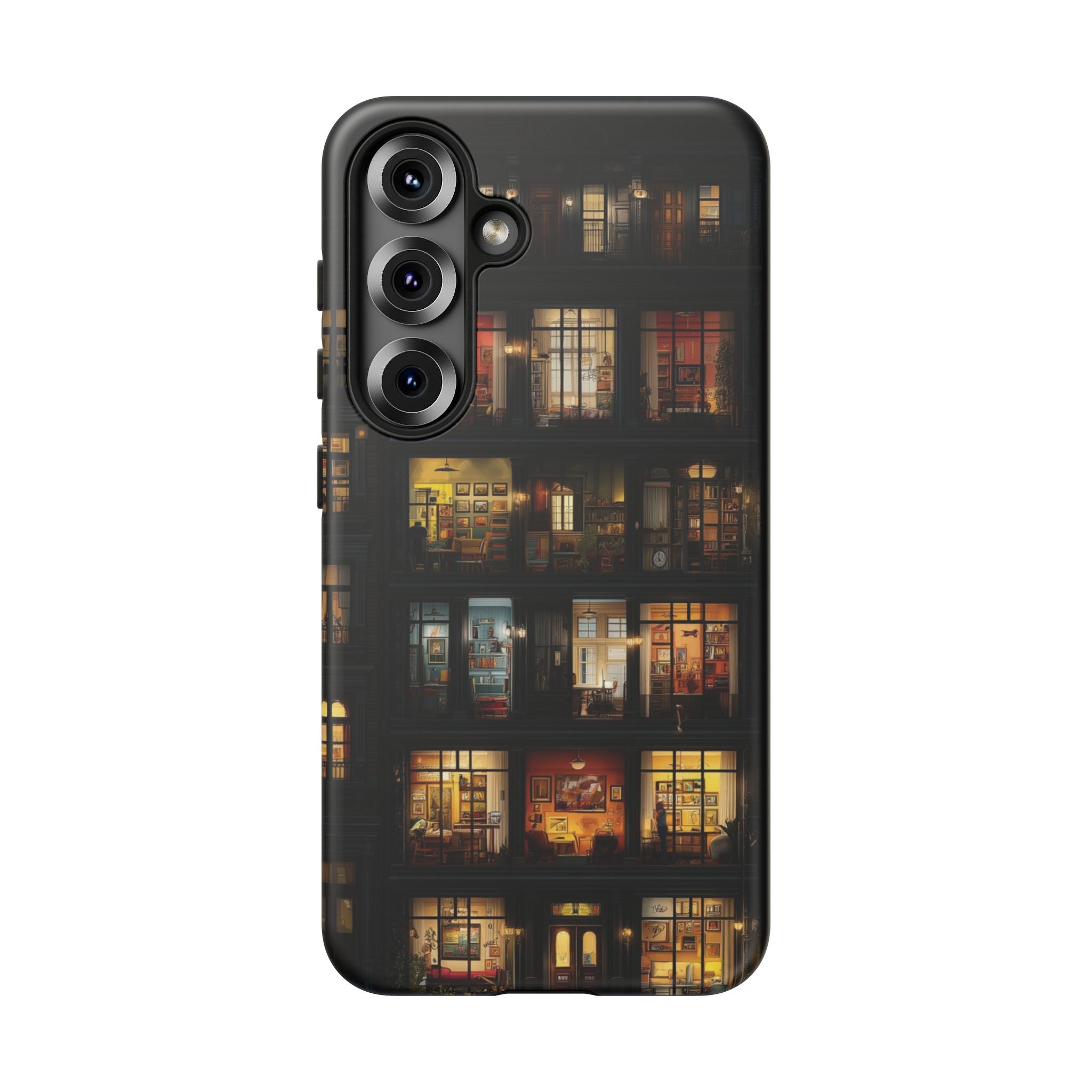 Phone Case — Cozy Apartment Window Nightscape Tough Case🌌🖤