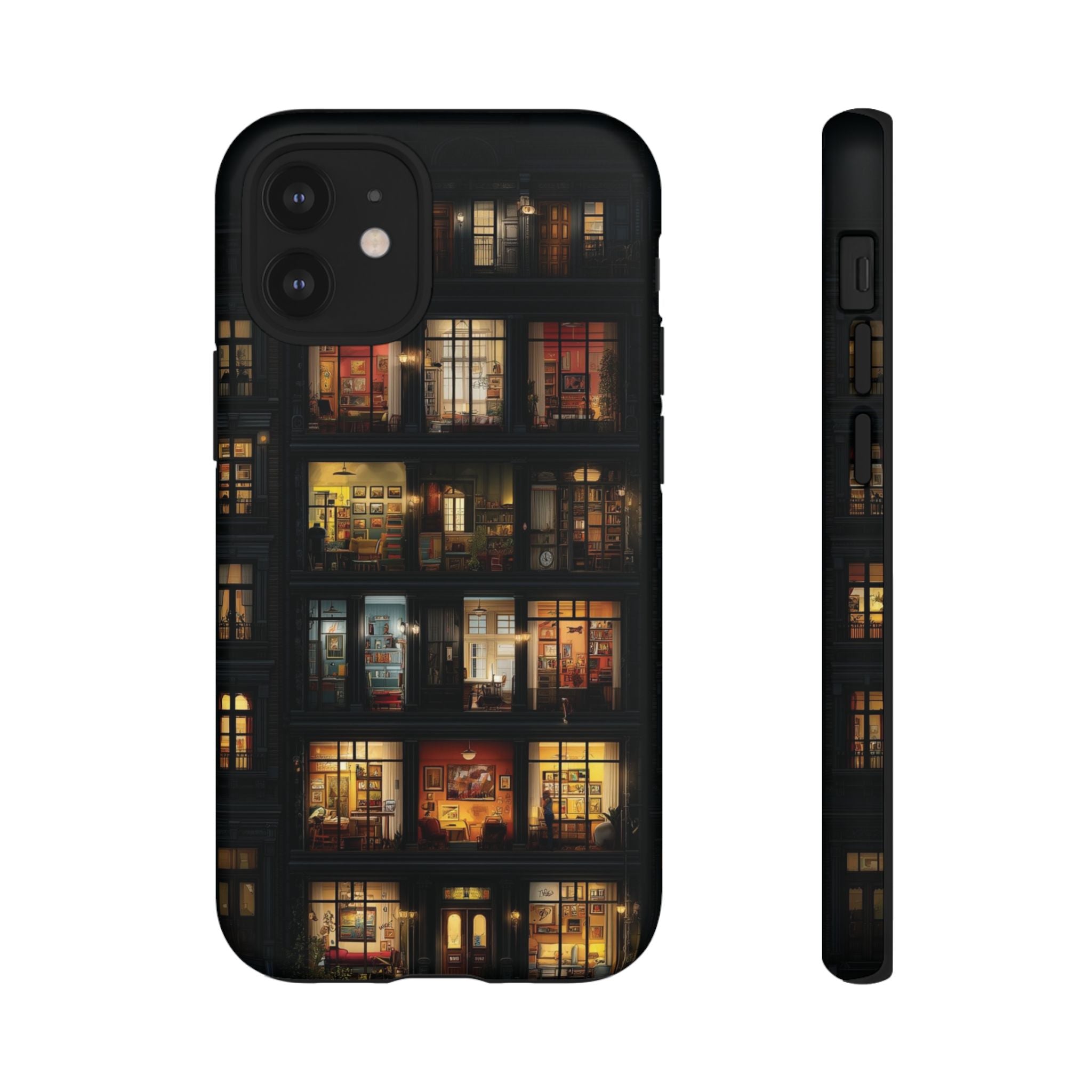 Phone Case — Cozy Apartment Window Nightscape Tough Case🌌🖤