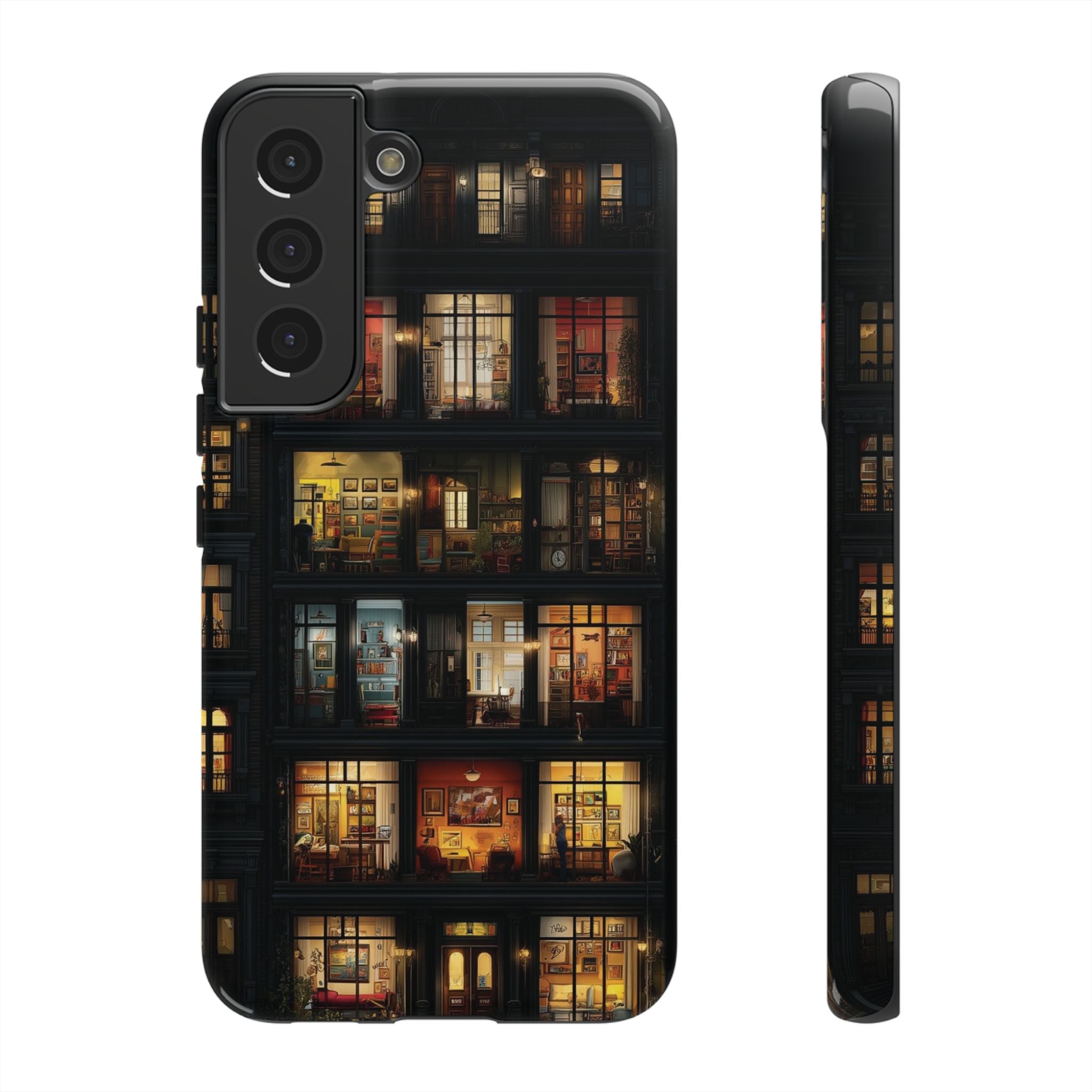 Phone Case — Cozy Apartment Window Nightscape Tough Case🌌🖤