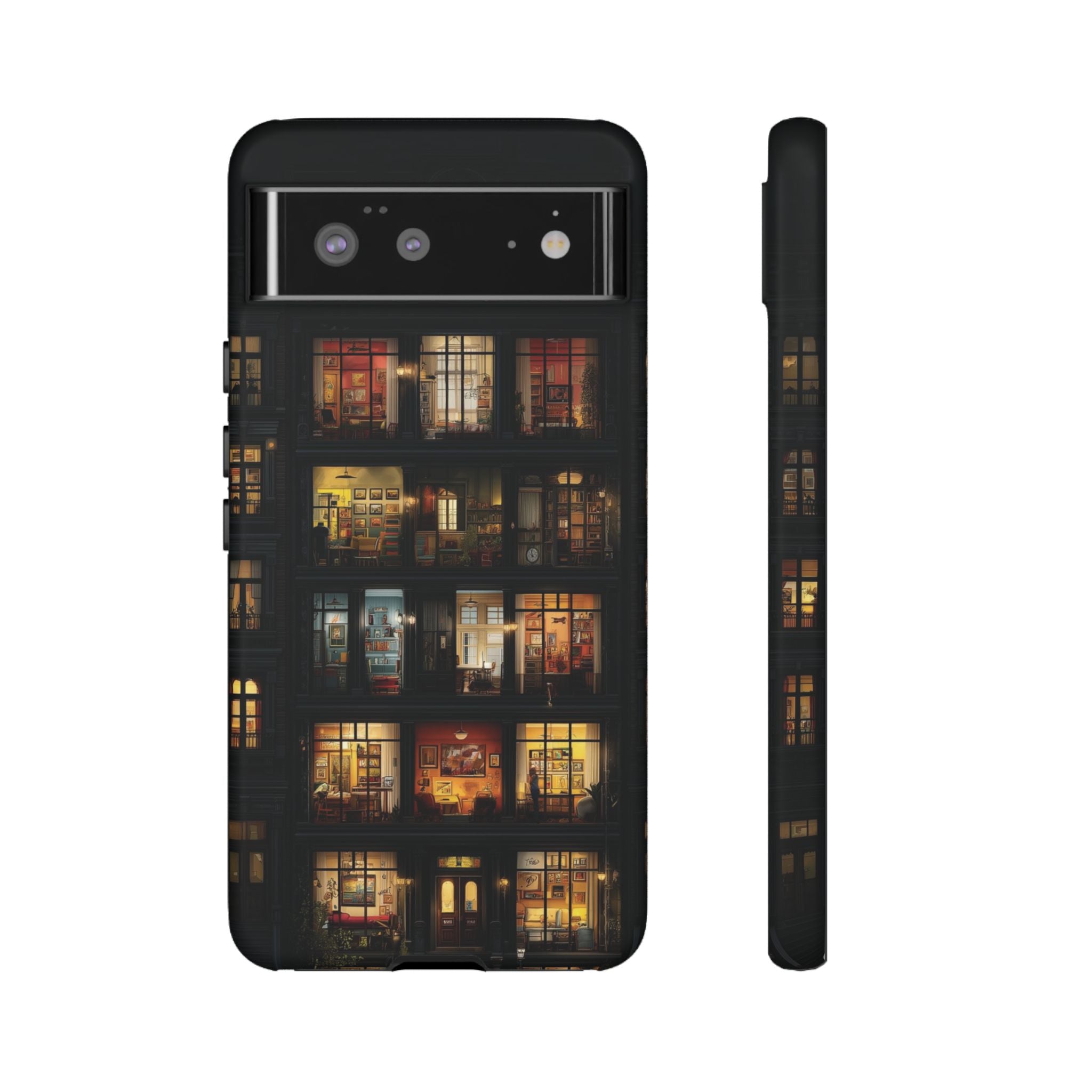 Phone Case — Cozy Apartment Window Nightscape Tough Case🌌🖤