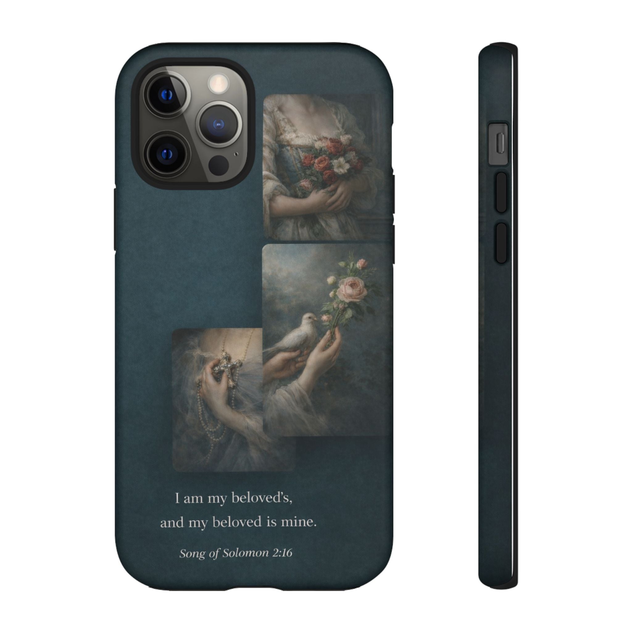 Song of Solomon Phone Case — Romantic Vintage Floral Religious Quote
