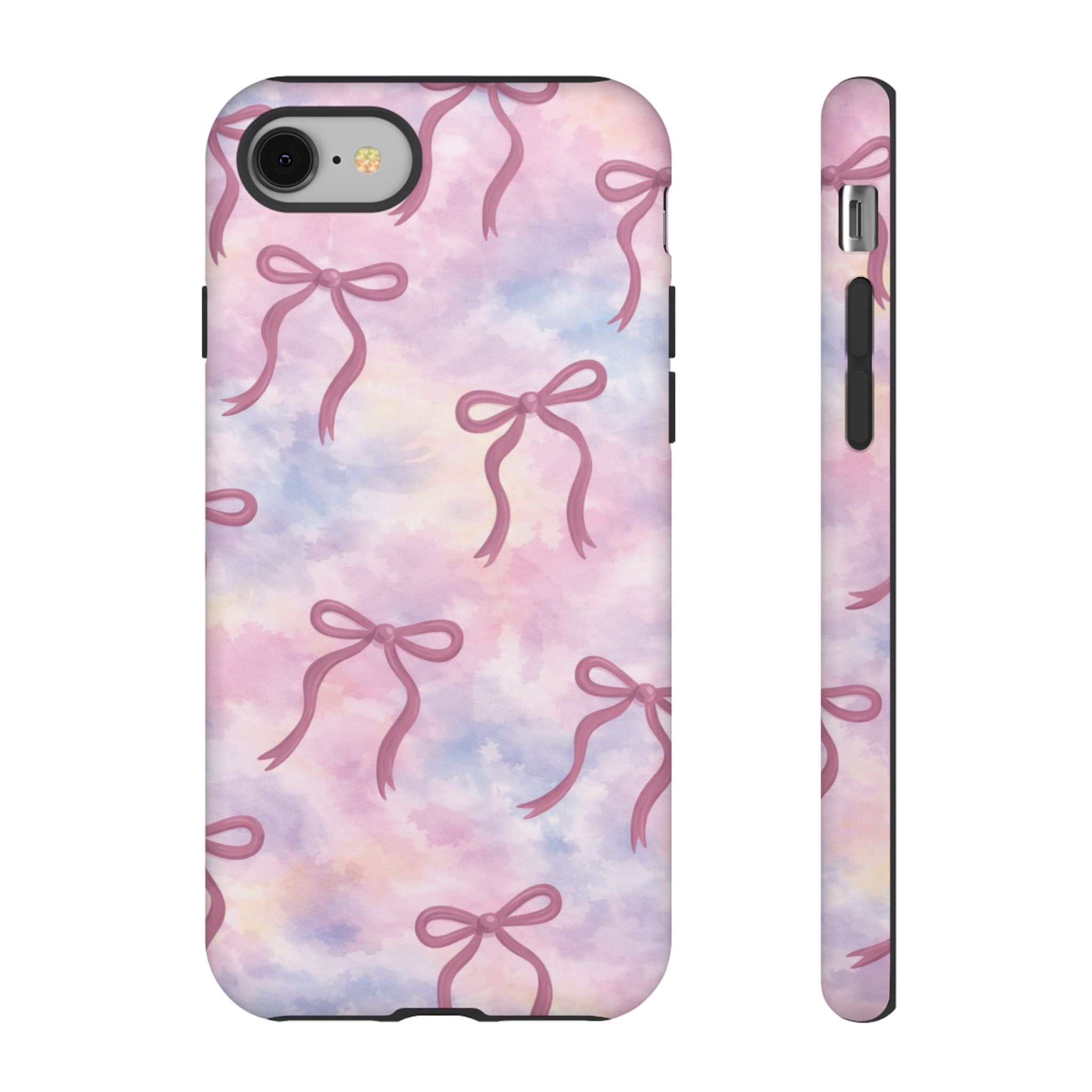 Pink Watercolor Bow Phone Case — Cute Pastel iPhone & Samsung Tough Case🎀🌷