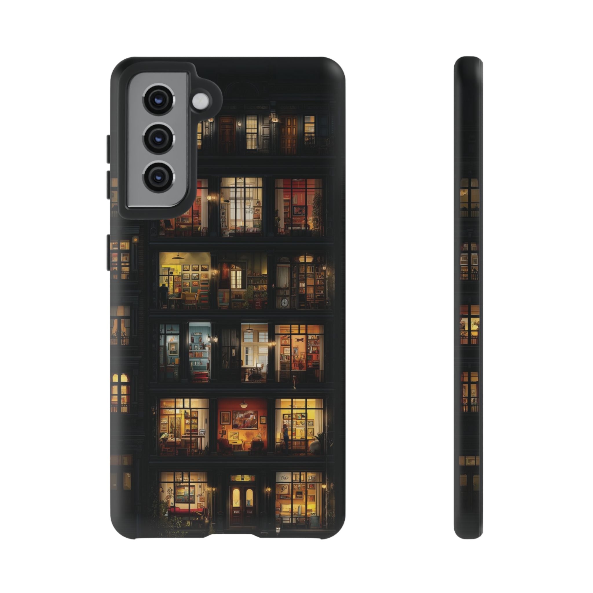 Phone Case — Cozy Apartment Window Nightscape Tough Case🌌🖤