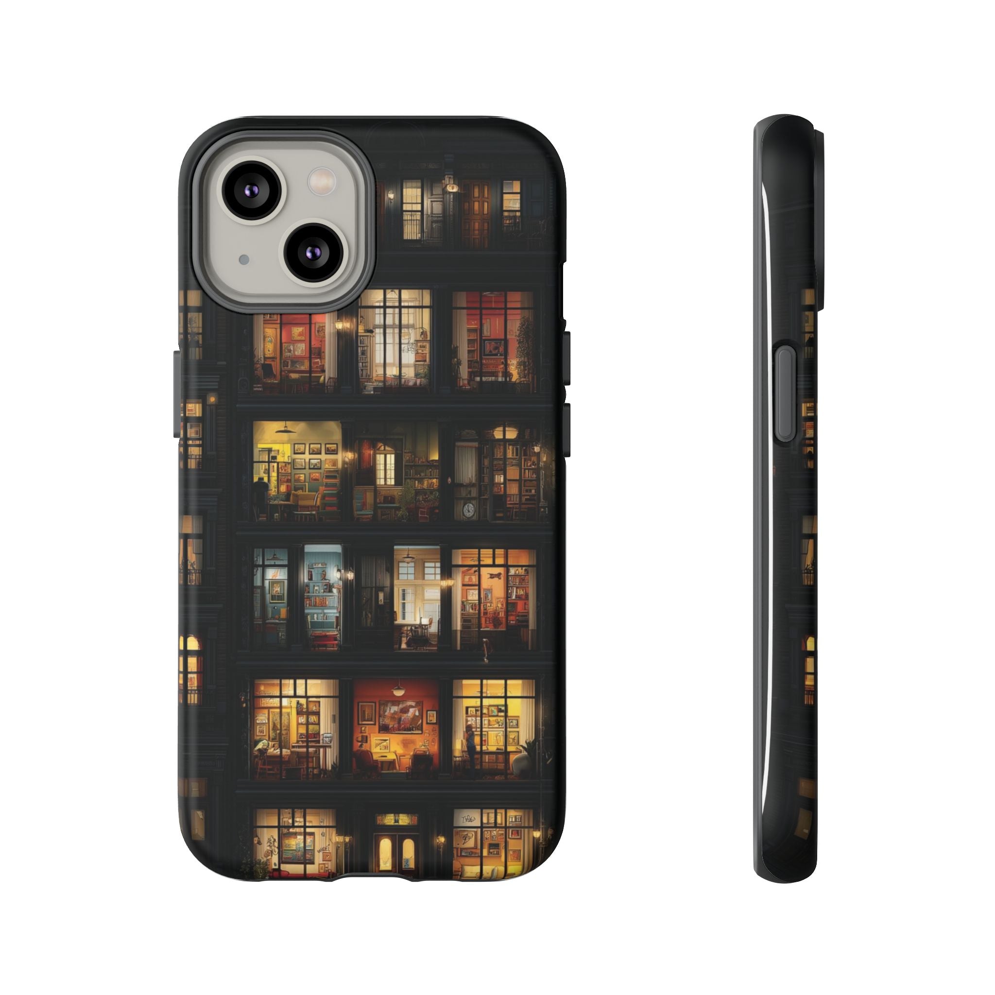 Phone Case — Cozy Apartment Window Nightscape Tough Case🌌🖤