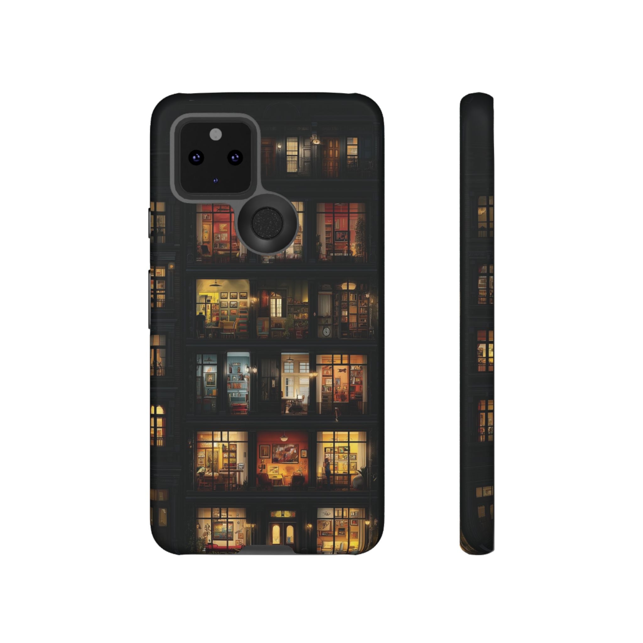 Phone Case — Cozy Apartment Window Nightscape Tough Case🌌🖤