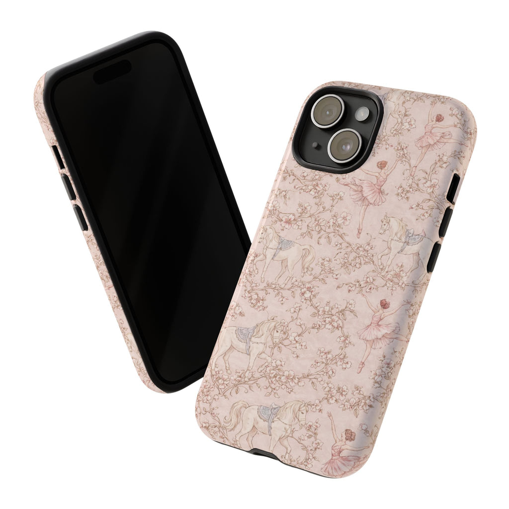 Ballet Unicorn Phone Case — Pastel Floral Tough Protective Cover🦄🩰
