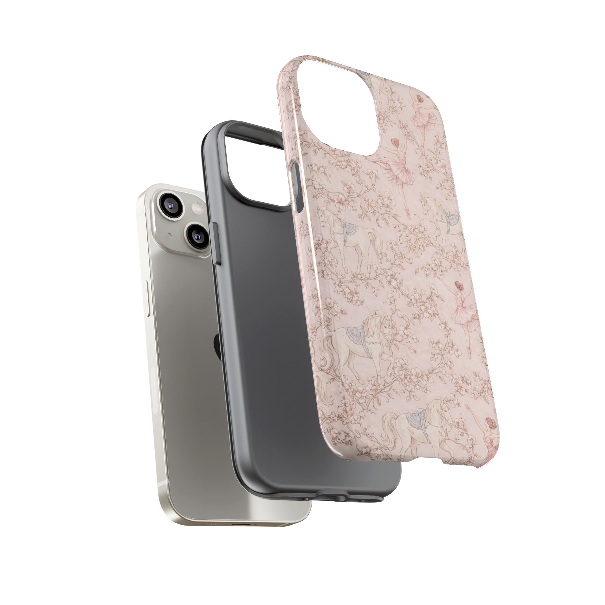 Ballet Unicorn Phone Case — Pastel Floral Tough Protective Cover🦄🩰