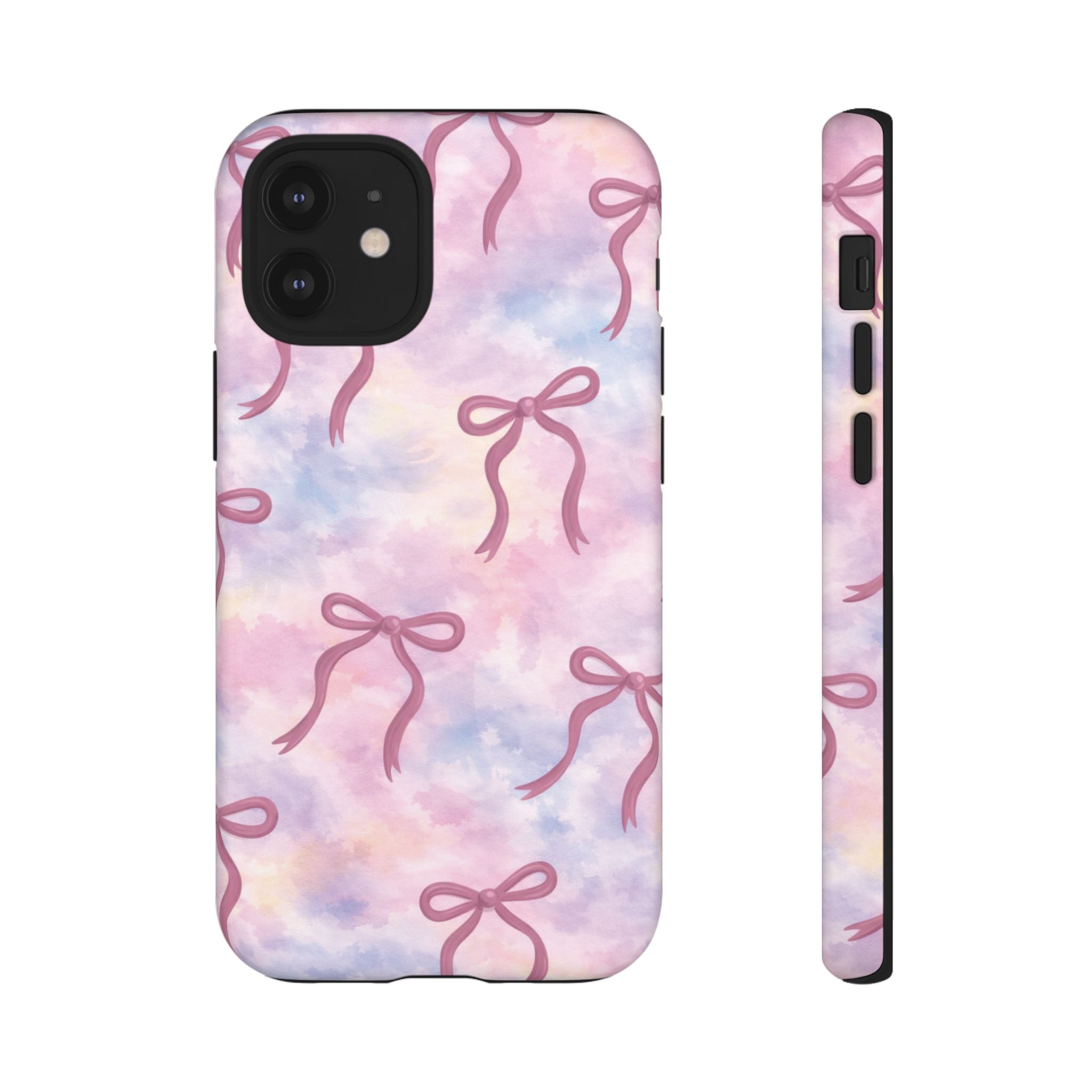 Pink Watercolor Bow Phone Case — Cute Pastel iPhone & Samsung Tough Case🎀🌷