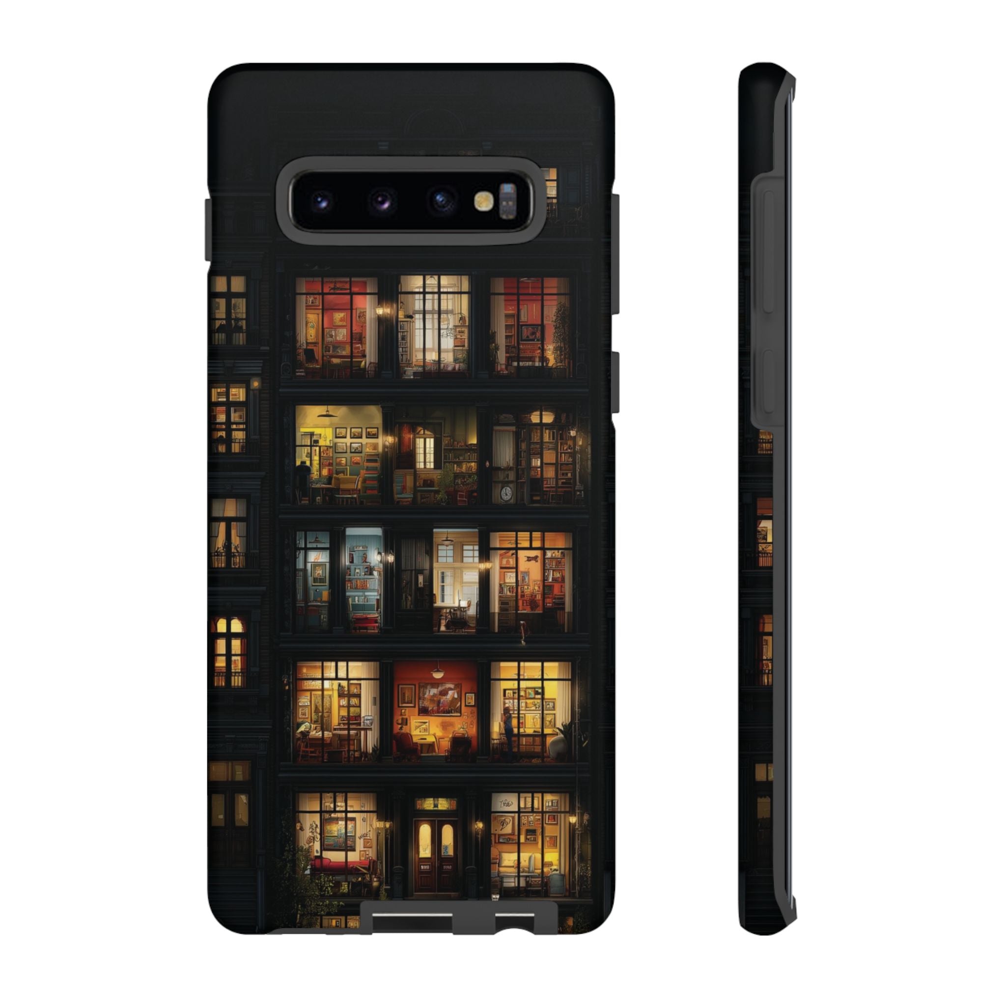Phone Case — Cozy Apartment Window Nightscape Tough Case🌌🖤