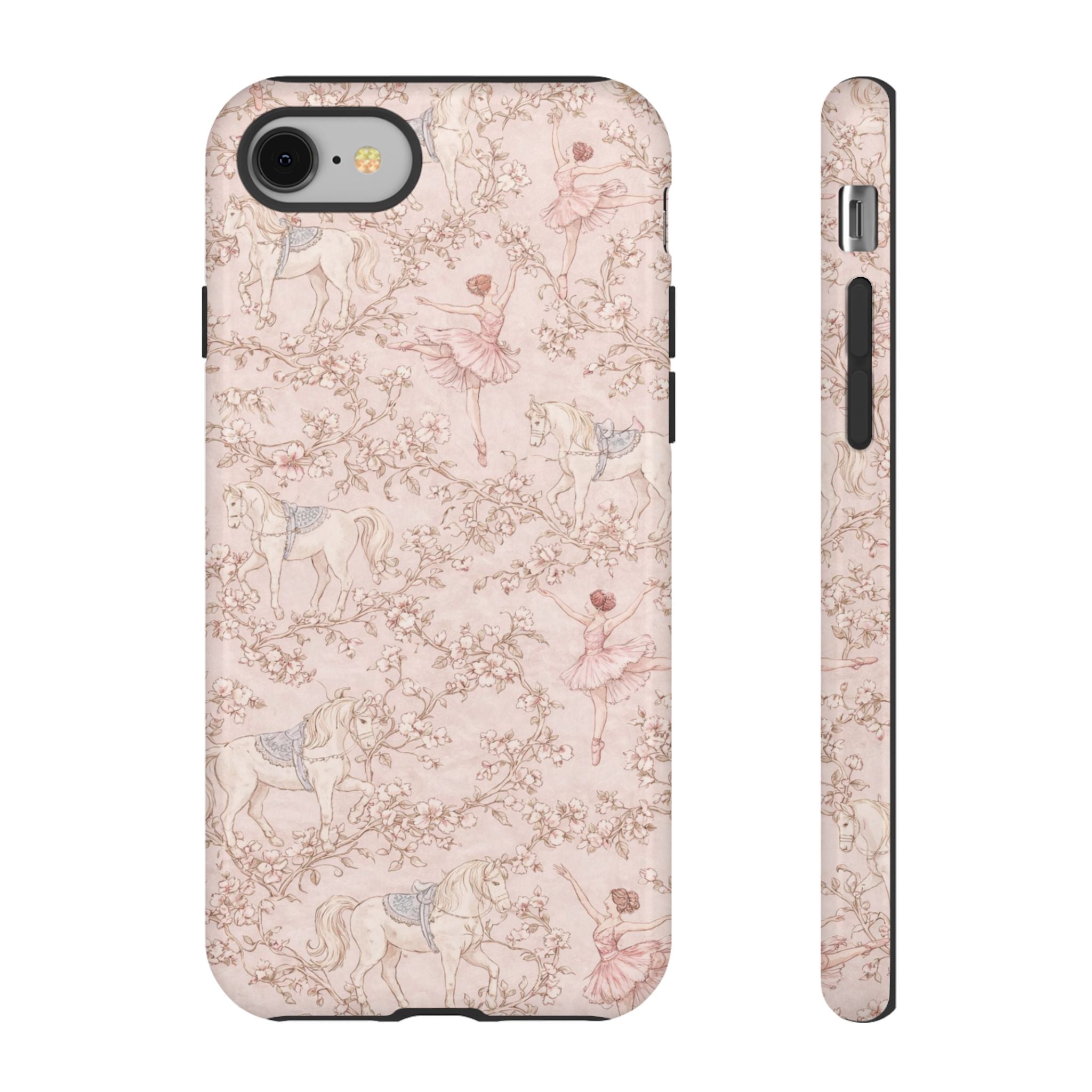 Ballet Unicorn Phone Case — Pastel Floral Tough Protective Cover🦄🩰