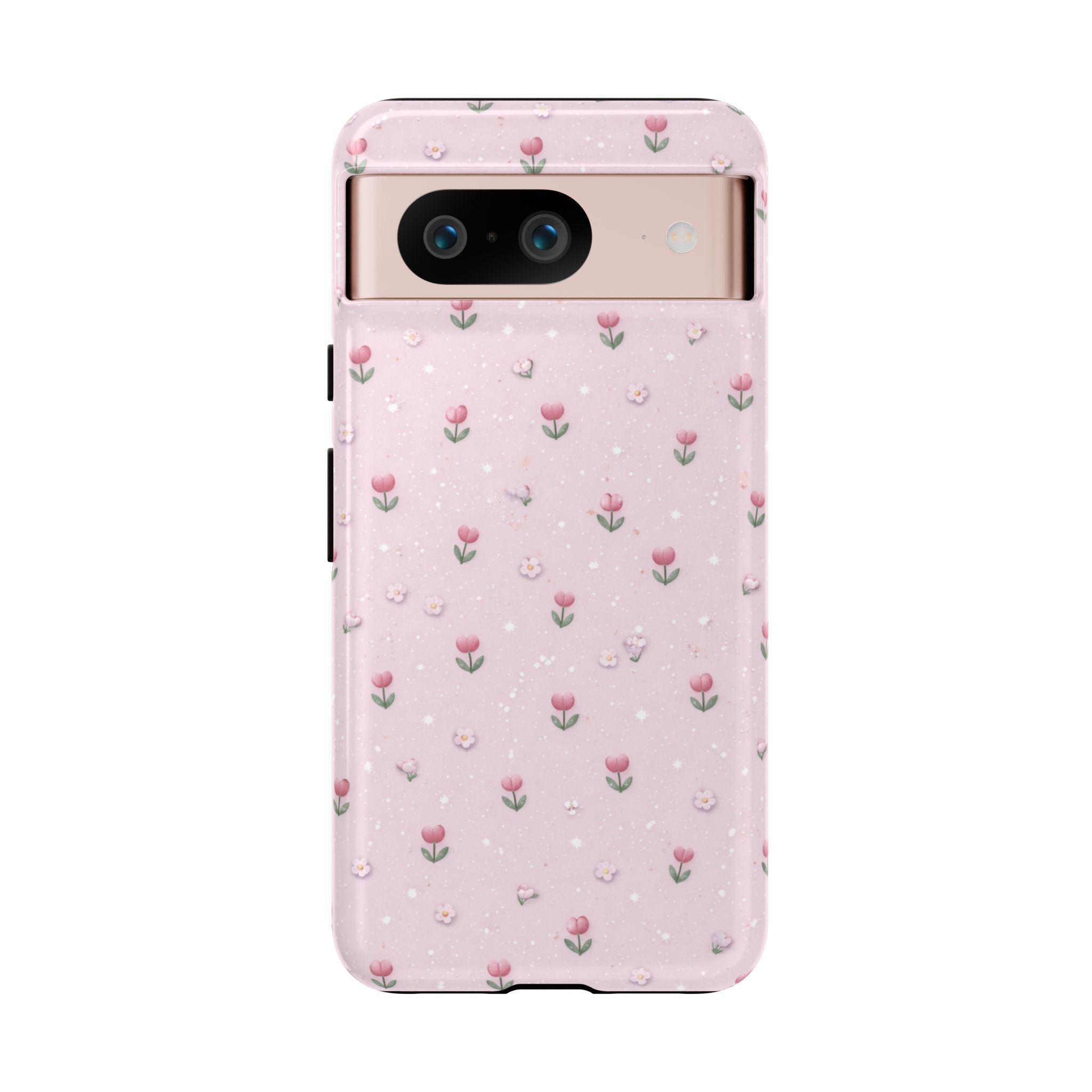 Pink Tiny Tulip Tough Phone Case - Floral Protective iPhone Cover🌷🩷