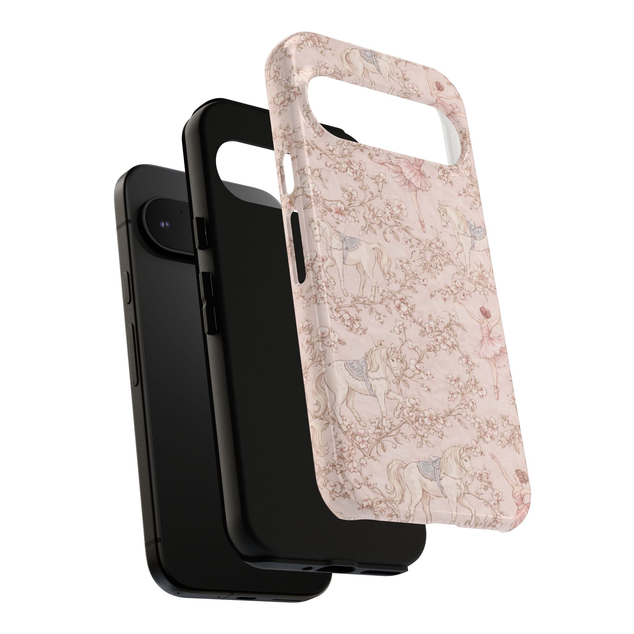 Ballet Unicorn Phone Case — Pastel Floral Tough Protective Cover🦄🩰
