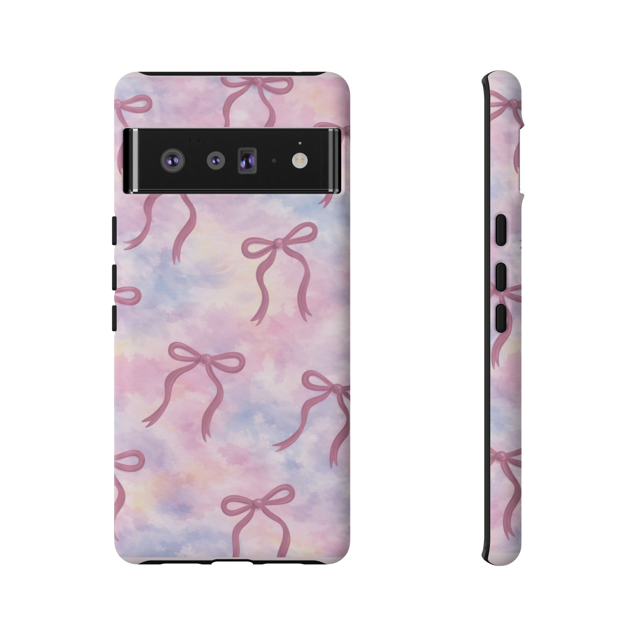 Pink Watercolor Bow Phone Case — Cute Pastel iPhone & Samsung Tough Case🎀🌷
