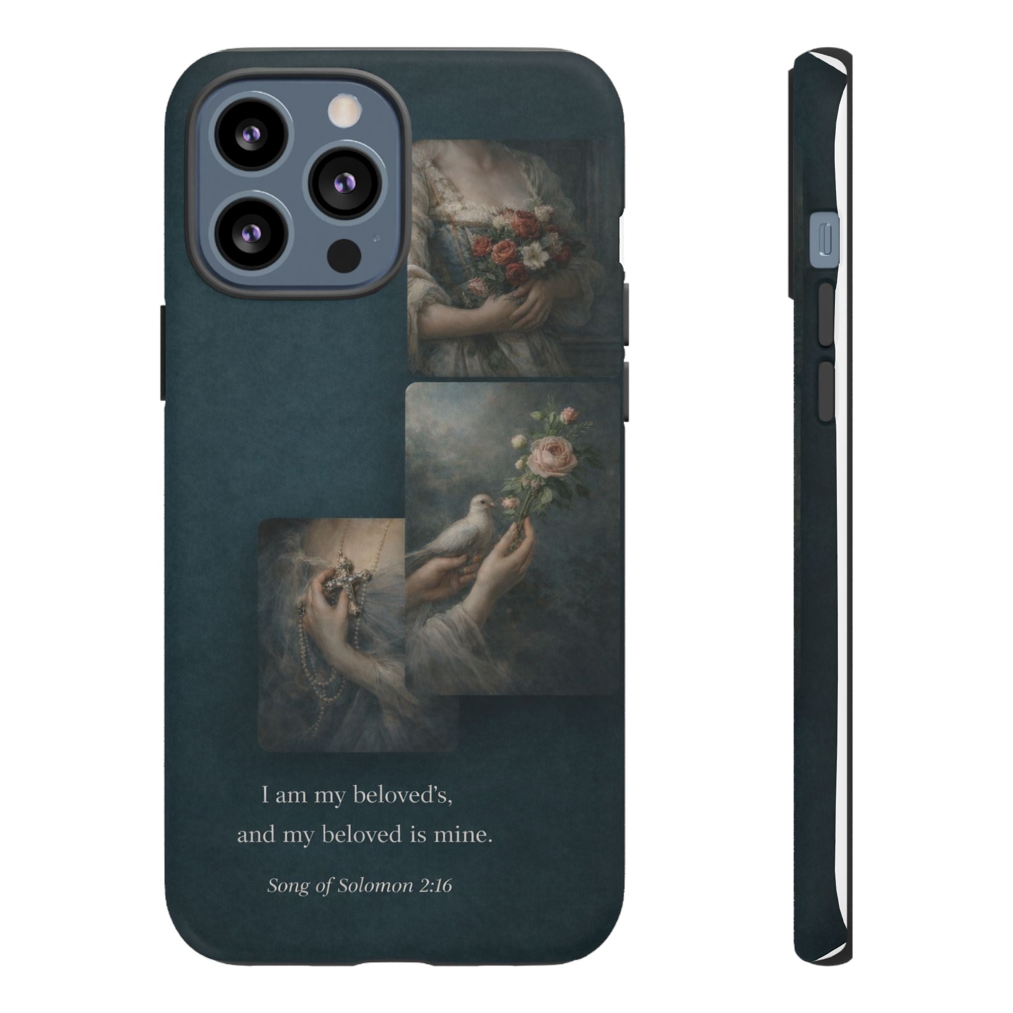 Song of Solomon Phone Case — Romantic Vintage Floral Religious Quote