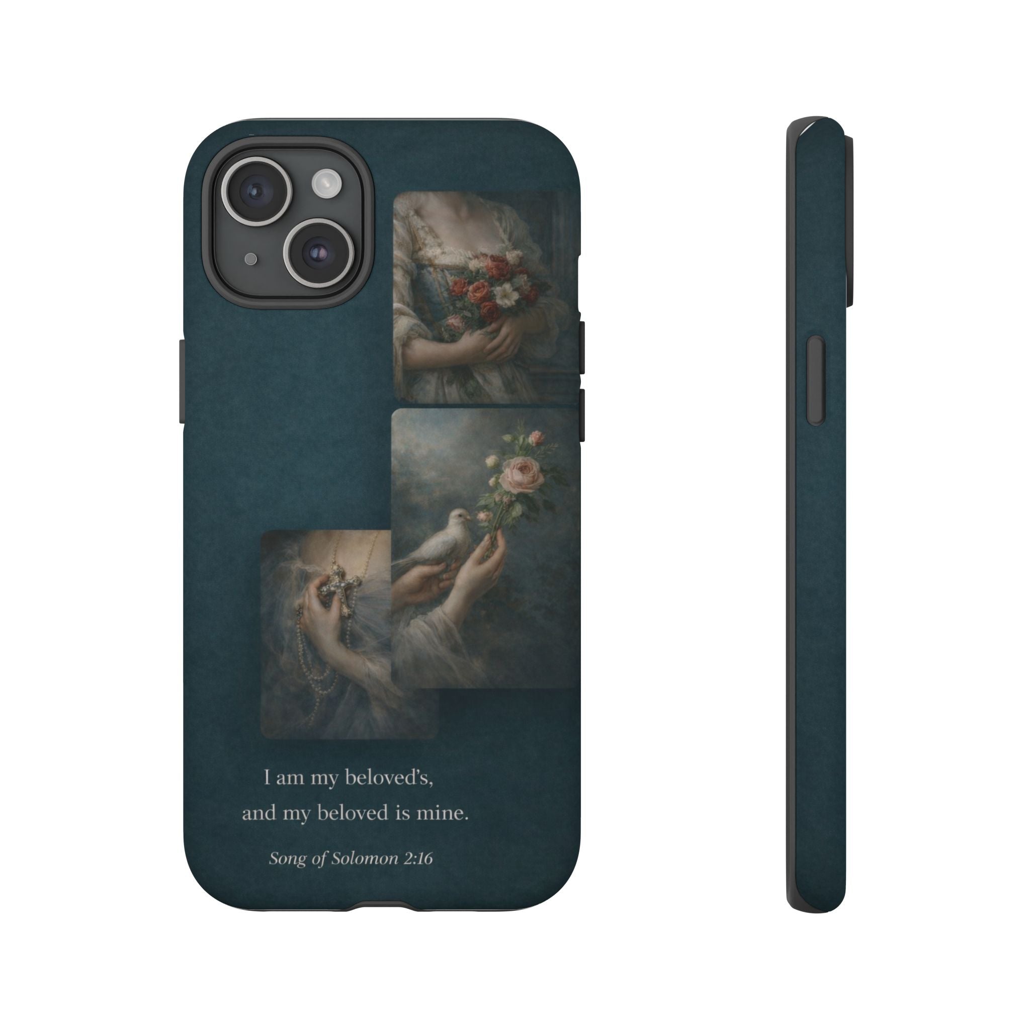 Song of Solomon Phone Case — Romantic Vintage Floral Religious Quote