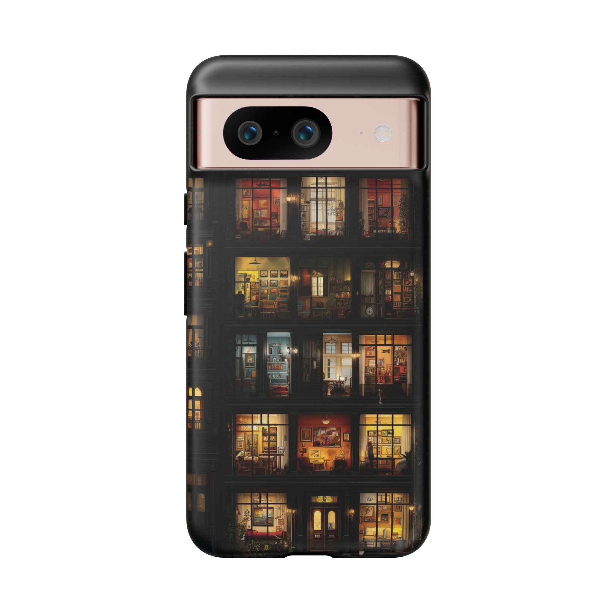 Phone Case — Cozy Apartment Window Nightscape Tough Case🌌🖤