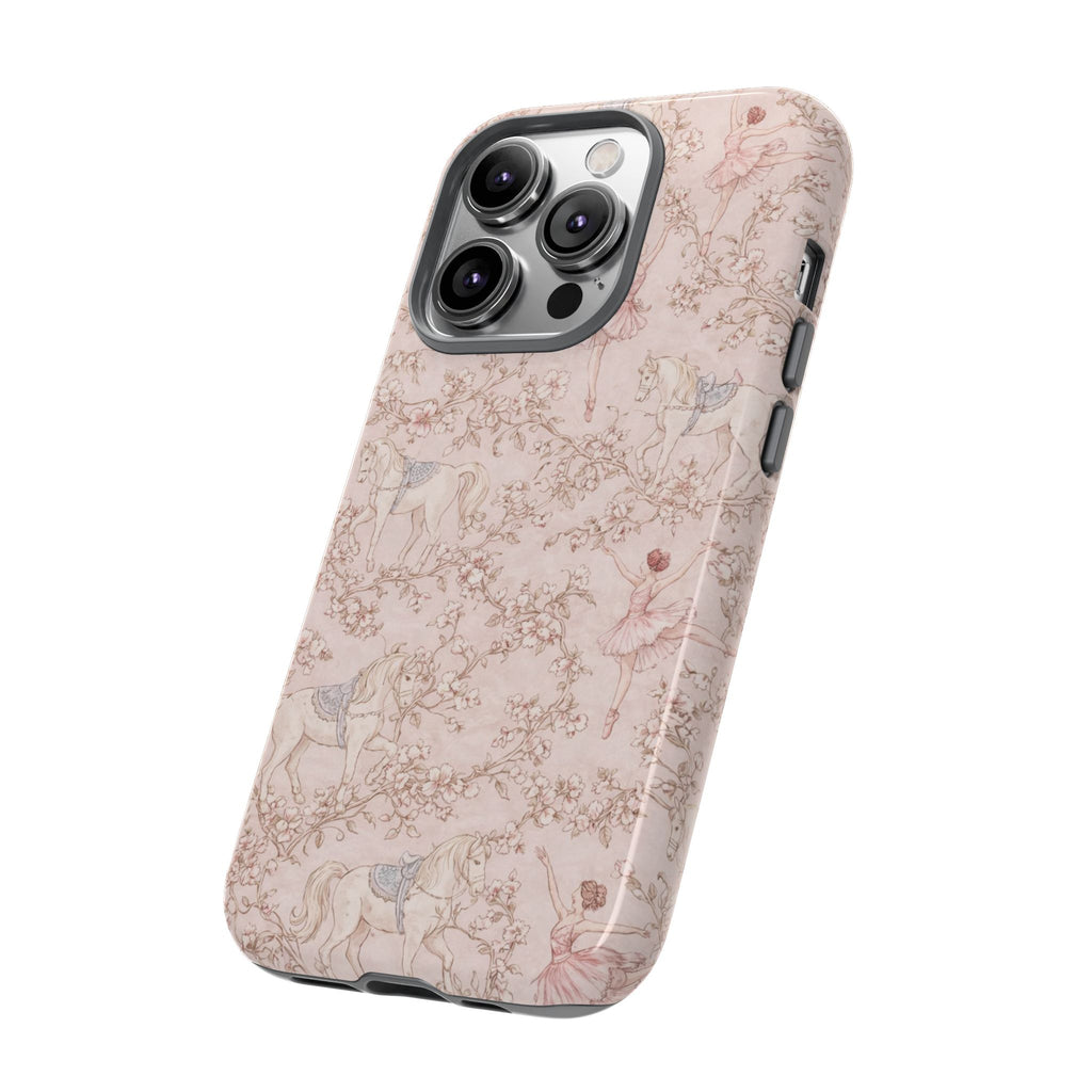 Ballet Unicorn Phone Case — Pastel Floral Tough Protective Cover🦄🩰