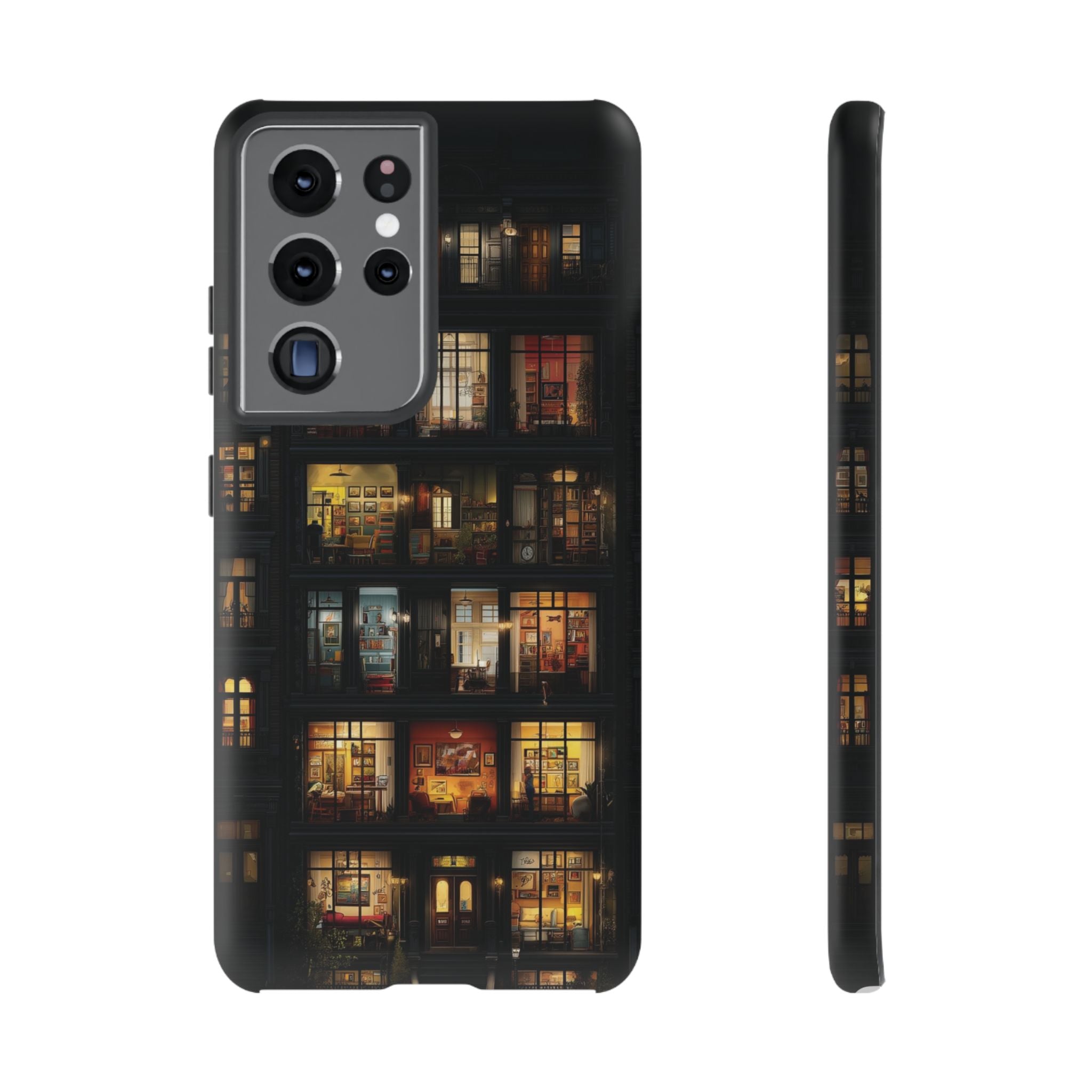 Phone Case — Cozy Apartment Window Nightscape Tough Case🌌🖤