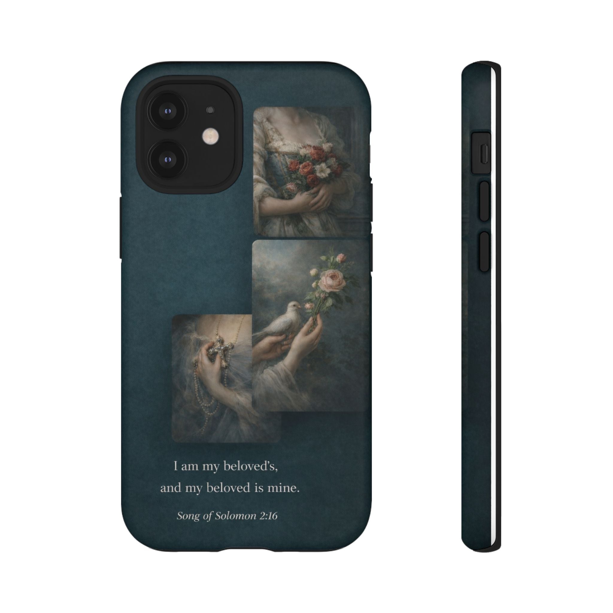Song of Solomon Phone Case — Romantic Vintage Floral Religious Quote