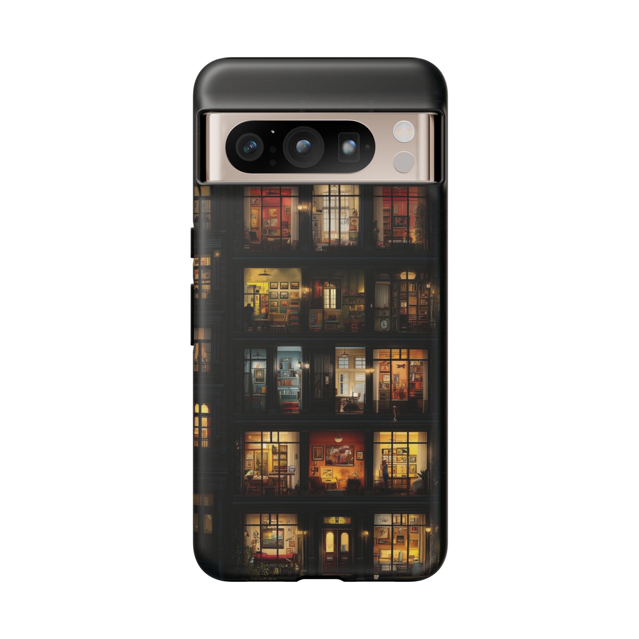 Phone Case — Cozy Apartment Window Nightscape Tough Case🌌🖤