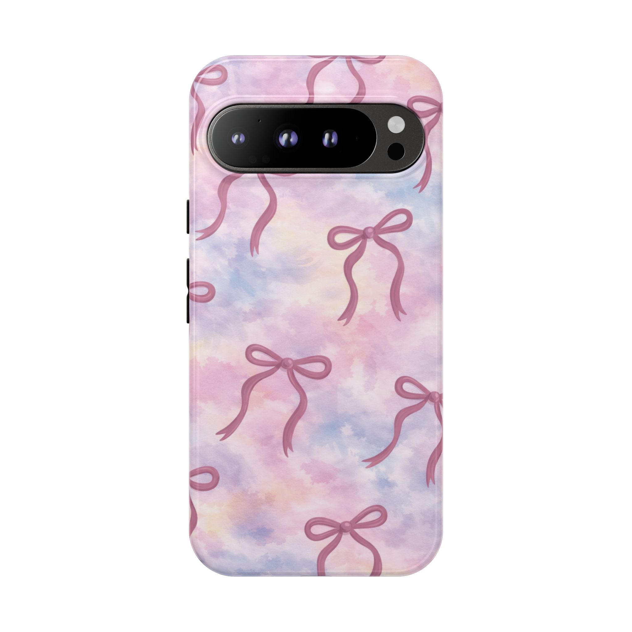 Pink Watercolor Bow Phone Case — Cute Pastel iPhone & Samsung Tough Case🎀🌷