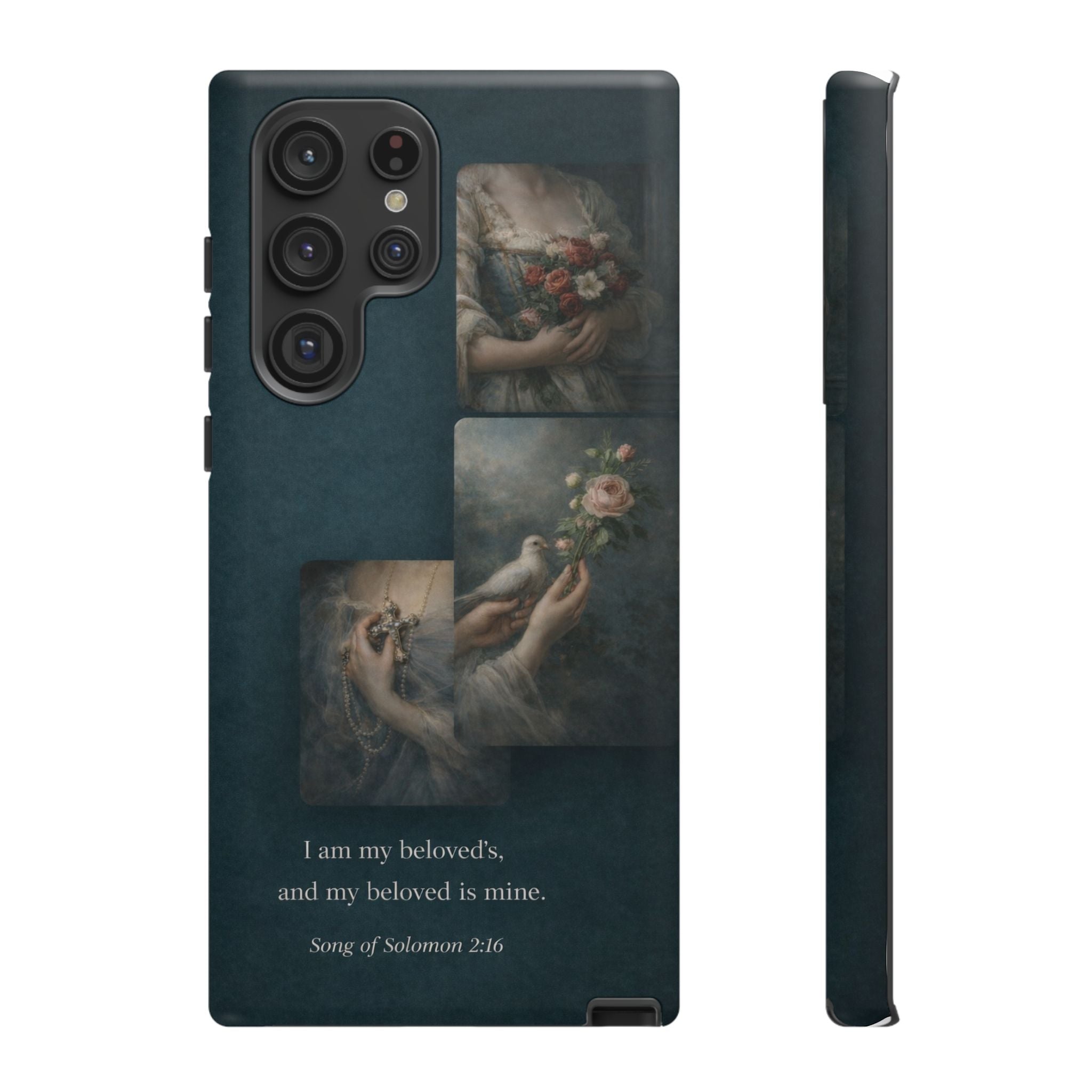 Song of Solomon Phone Case — Romantic Vintage Floral Religious Quote