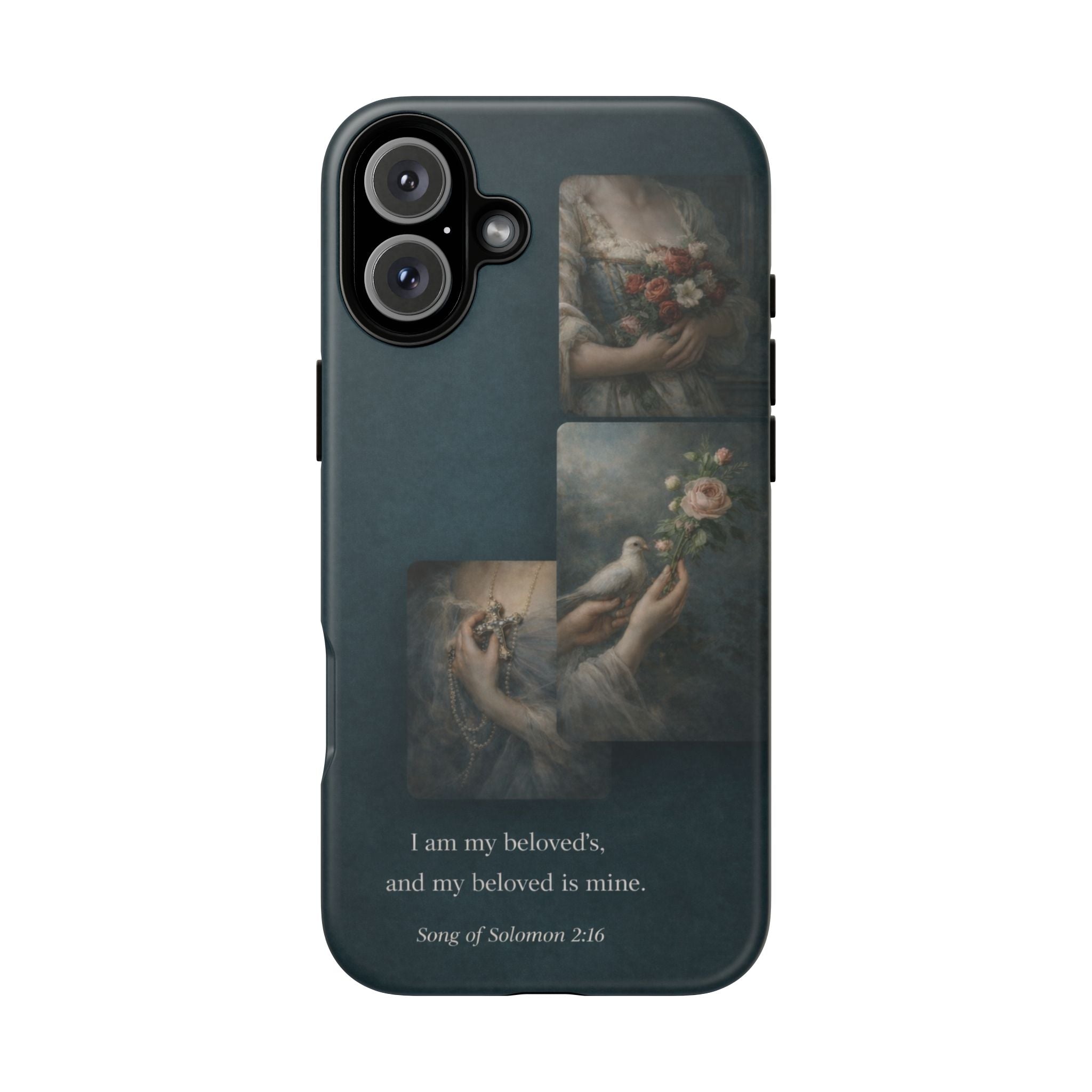 Song of Solomon Phone Case — Romantic Vintage Floral Religious Quote