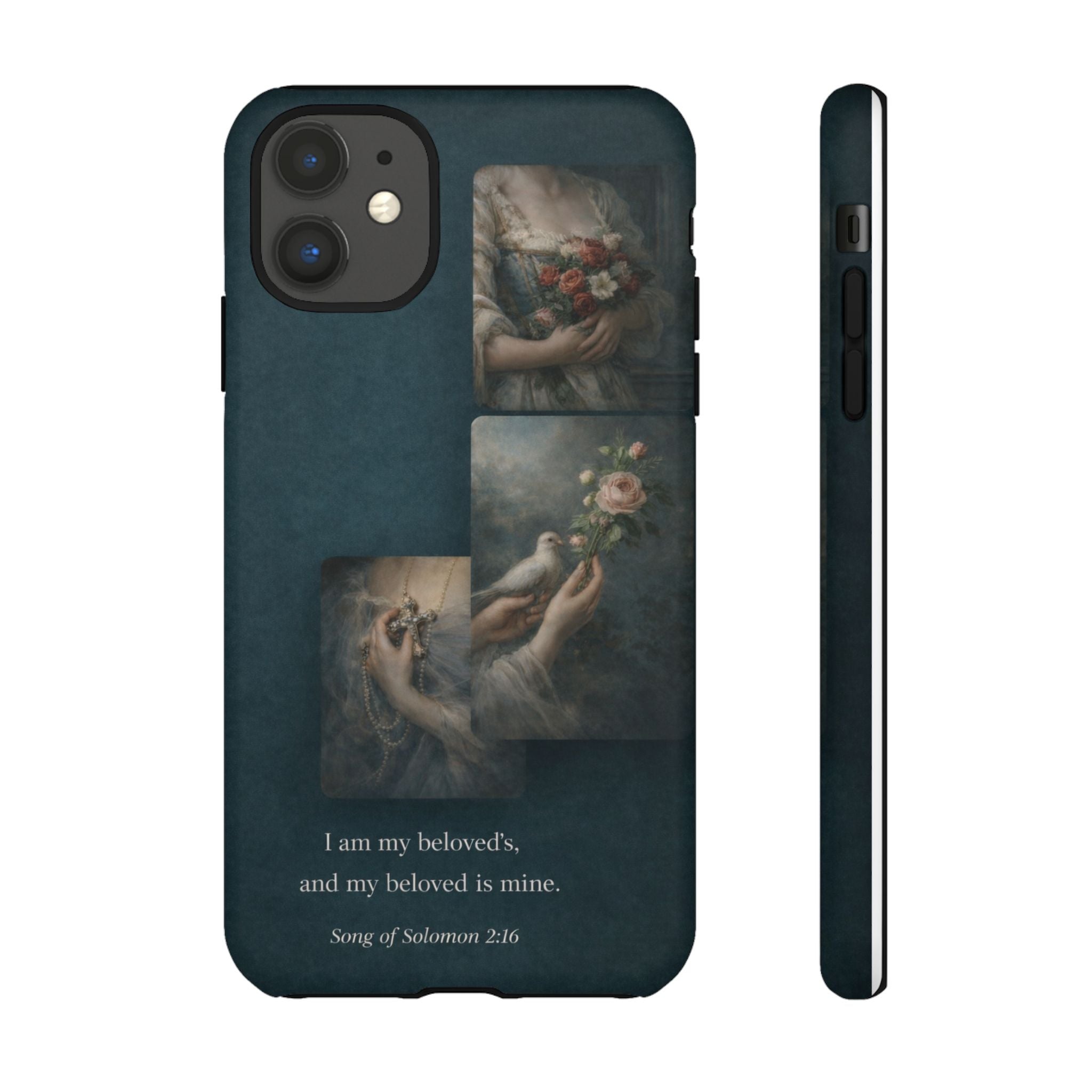 Song of Solomon Phone Case — Romantic Vintage Floral Religious Quote