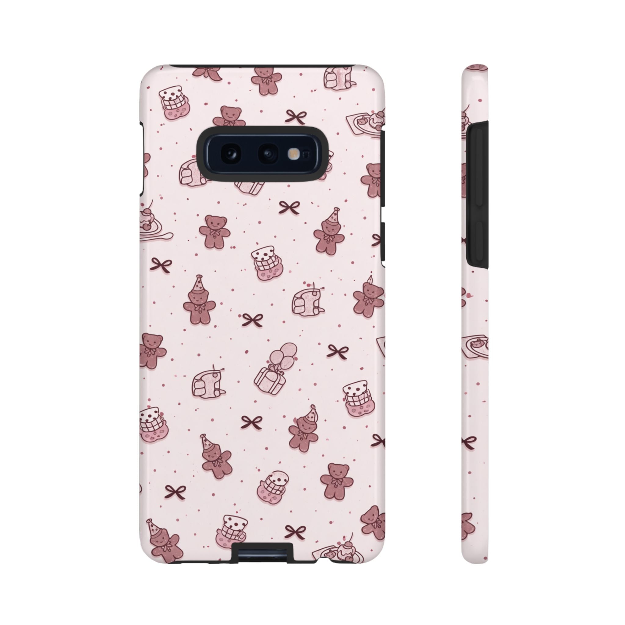 Cute Teddy Pattern Phone Case — Pink Kawaii Bear & Gift Protective Cover🧸💕